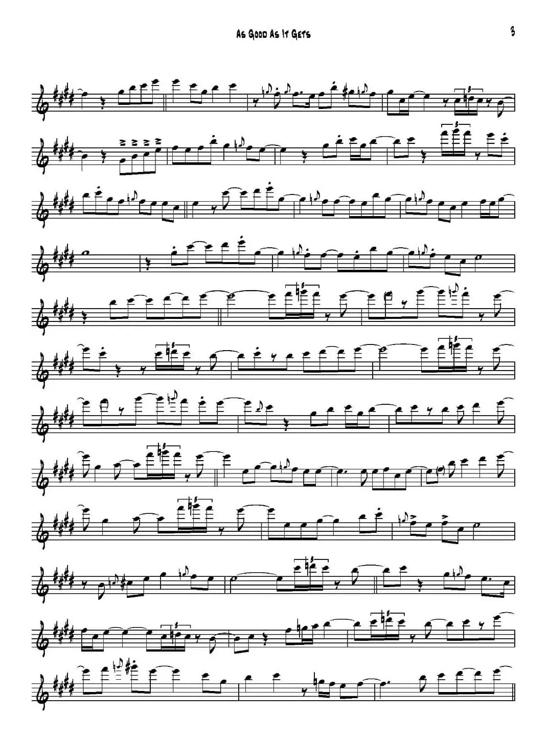 As Good As It Gets（B-FLAT）