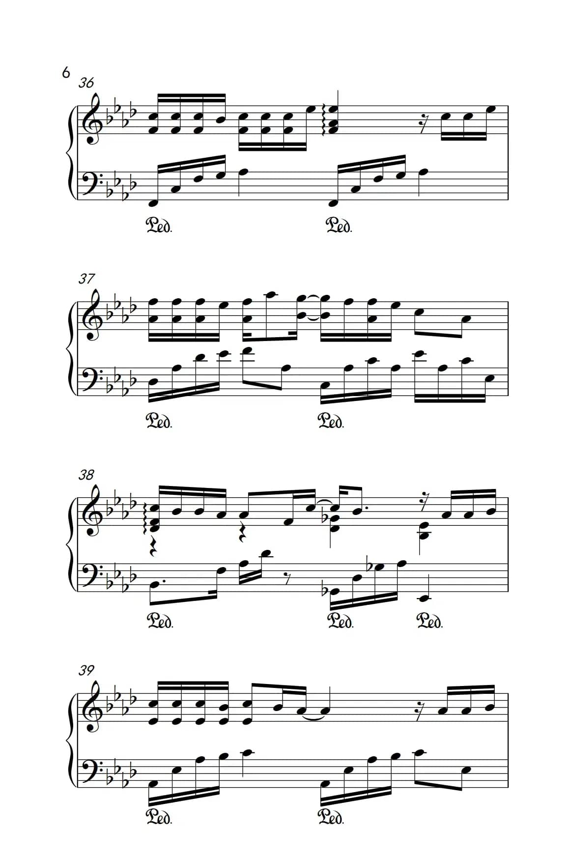 有个爱你的人不容易（《弹吧音教》制谱版）