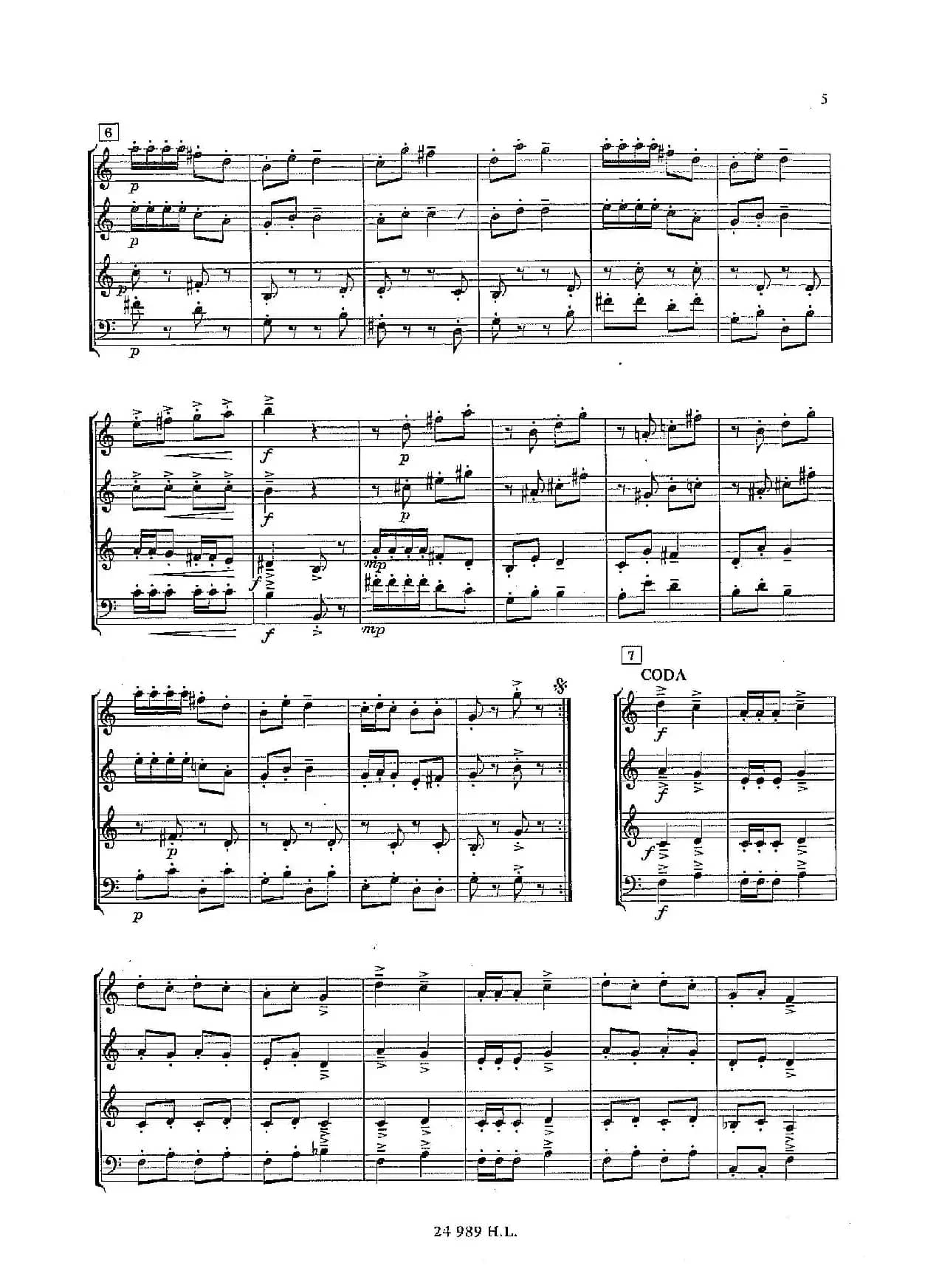 Chinese Rag （四重奏总谱+分谱）