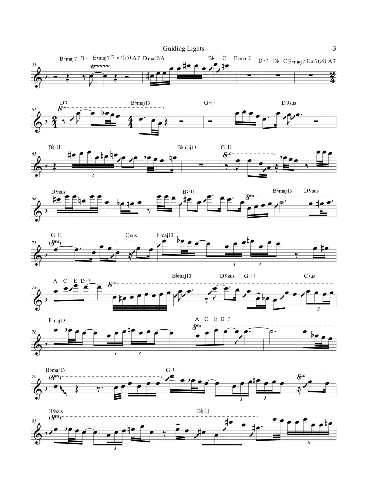 Guiding Lights（次中音萨克斯）