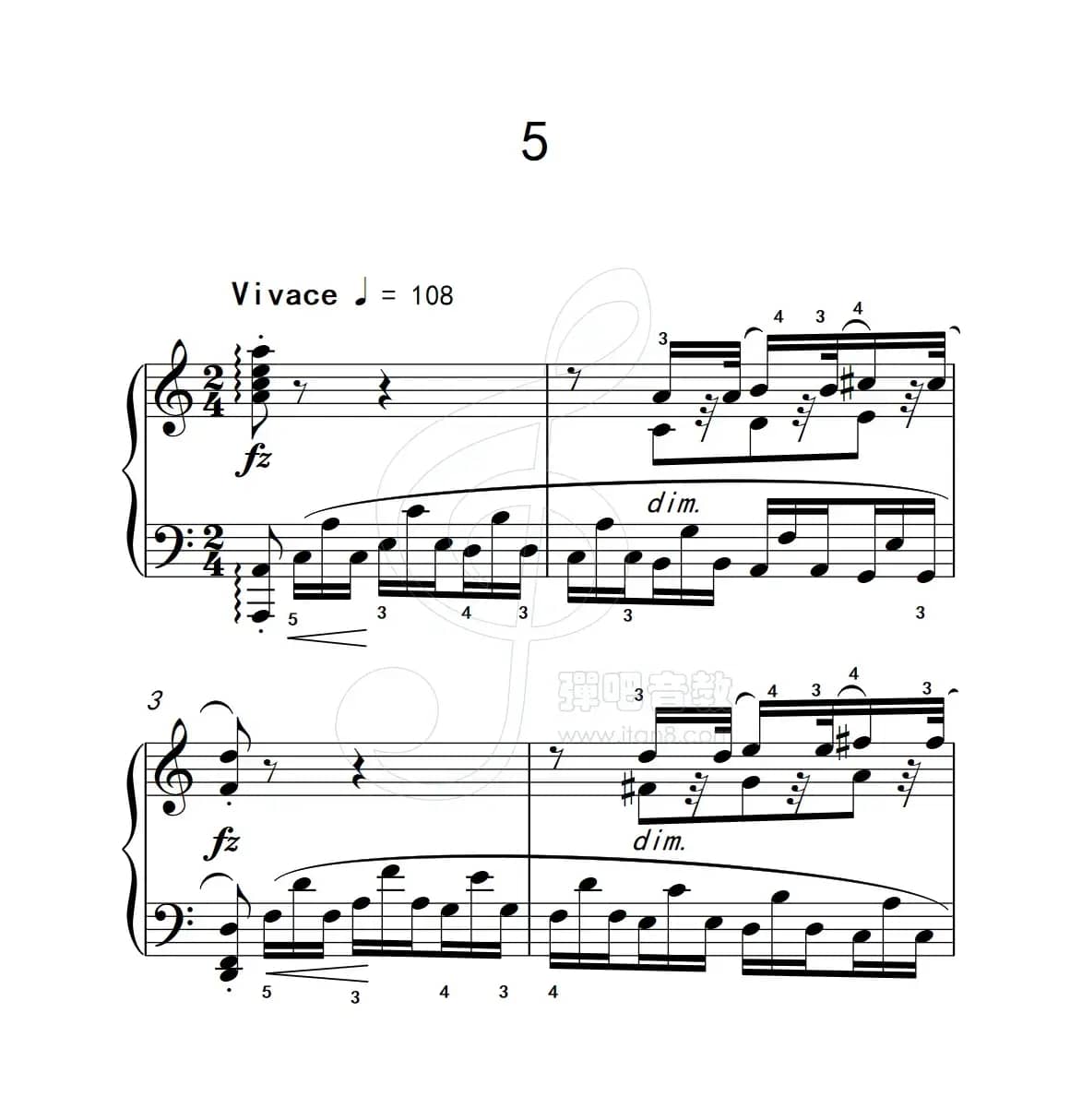 练习曲 5（克拉莫钢琴练习曲60首）