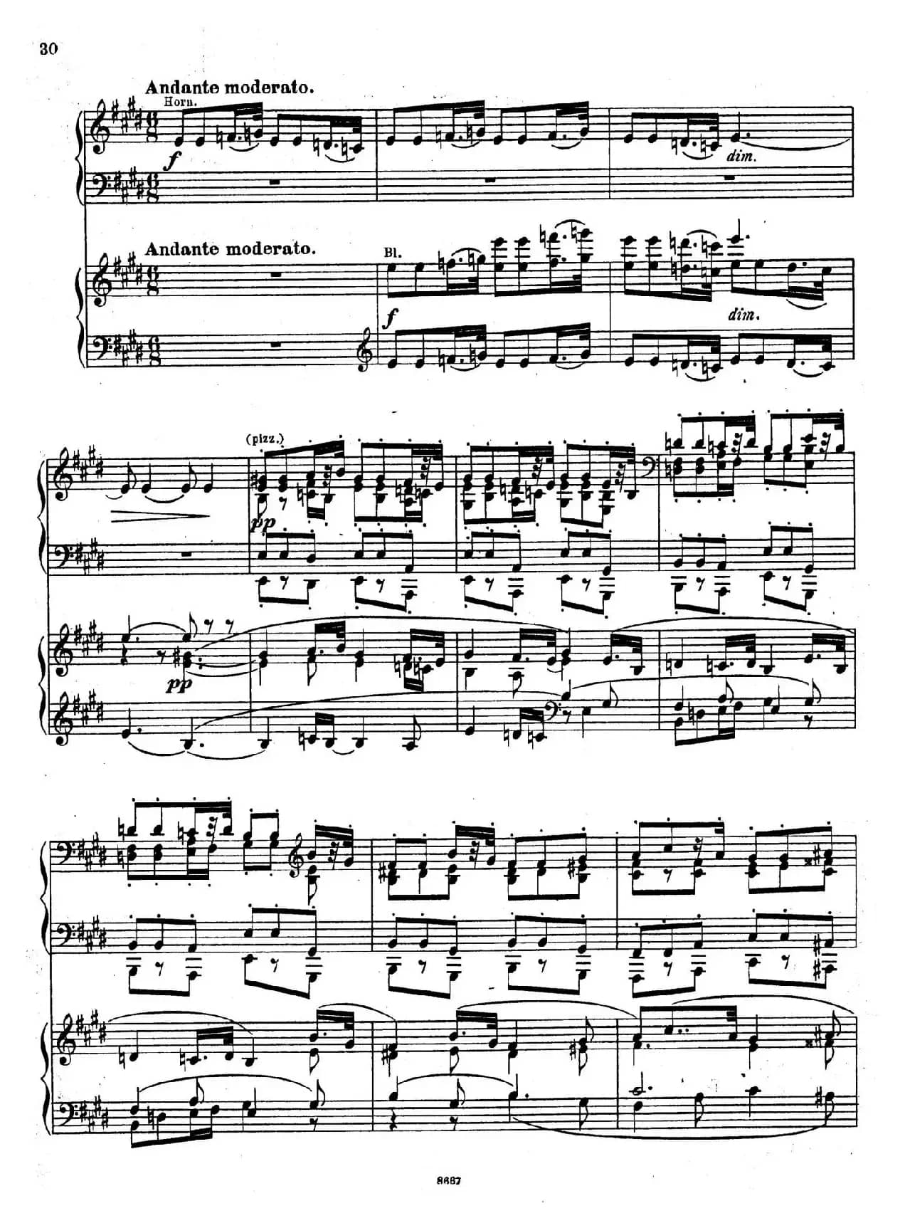 Symphony No.4 in e Minor Op.98（e小调第四交响曲·双钢琴）