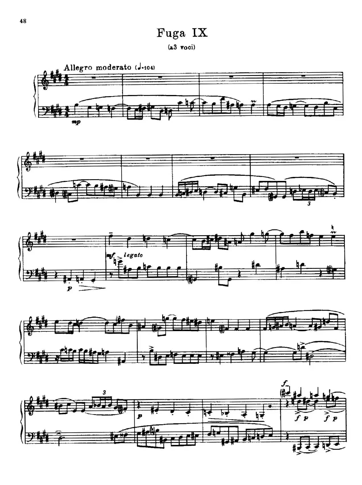 24 Preludes and Fugues Part.1 Op.45(24首前奏曲与赋格·第一部分·9)