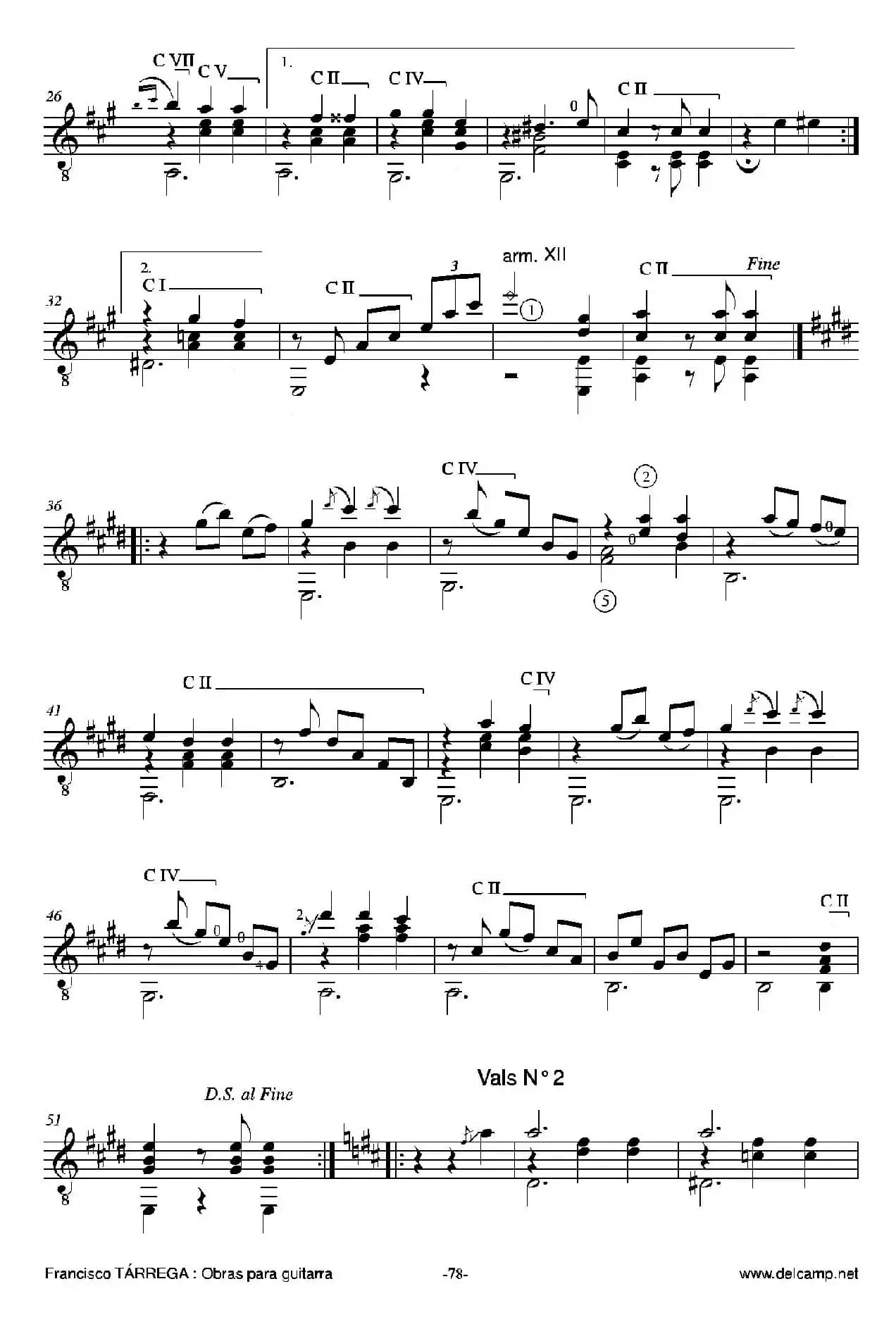 《塔雷加作品全集》第5部分（古典吉他）