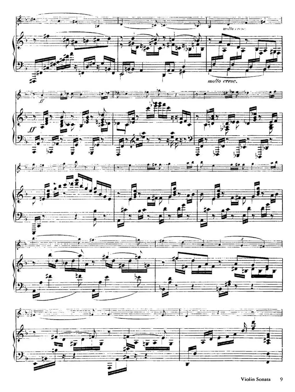 法朗克《A大调小提琴奏鸣曲》（II）（小提琴+钢琴伴奏）