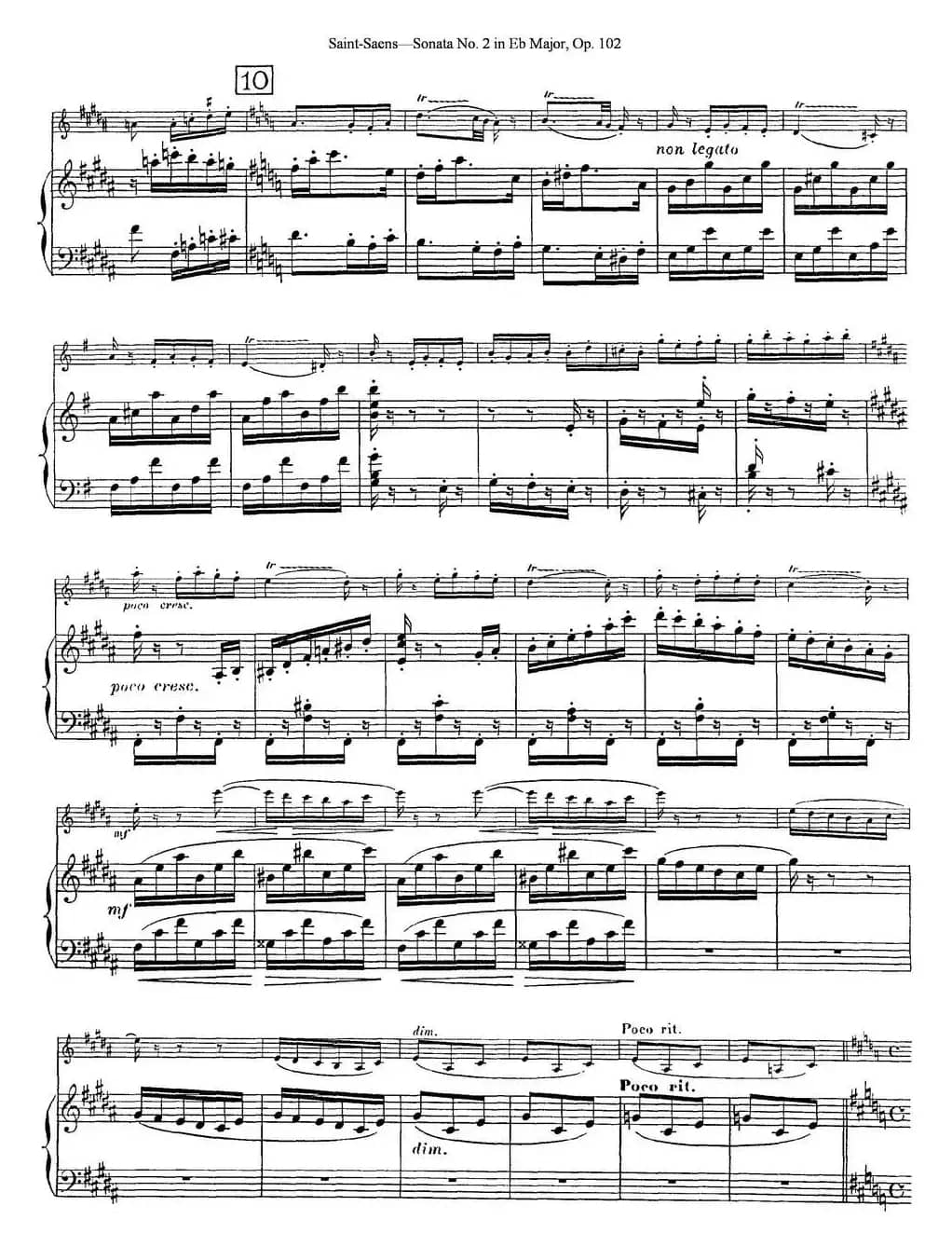 Violin Sonata No.2 in Eb Major Op.102（小提琴+钢琴伴奏）