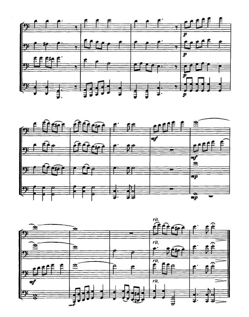 半个月亮爬上来（长号四重奏）