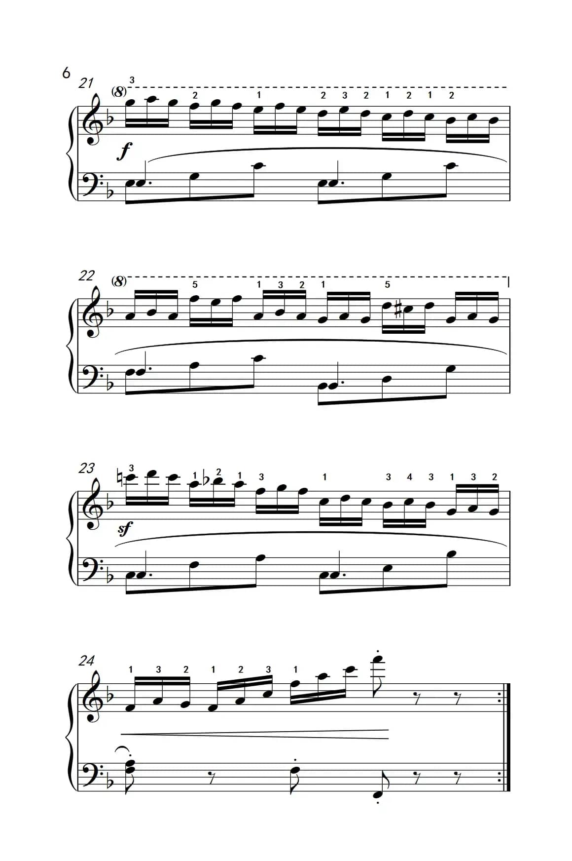 第五级 1.练习曲（中央音乐学院 钢琴（业余）考级教程 4-6级）