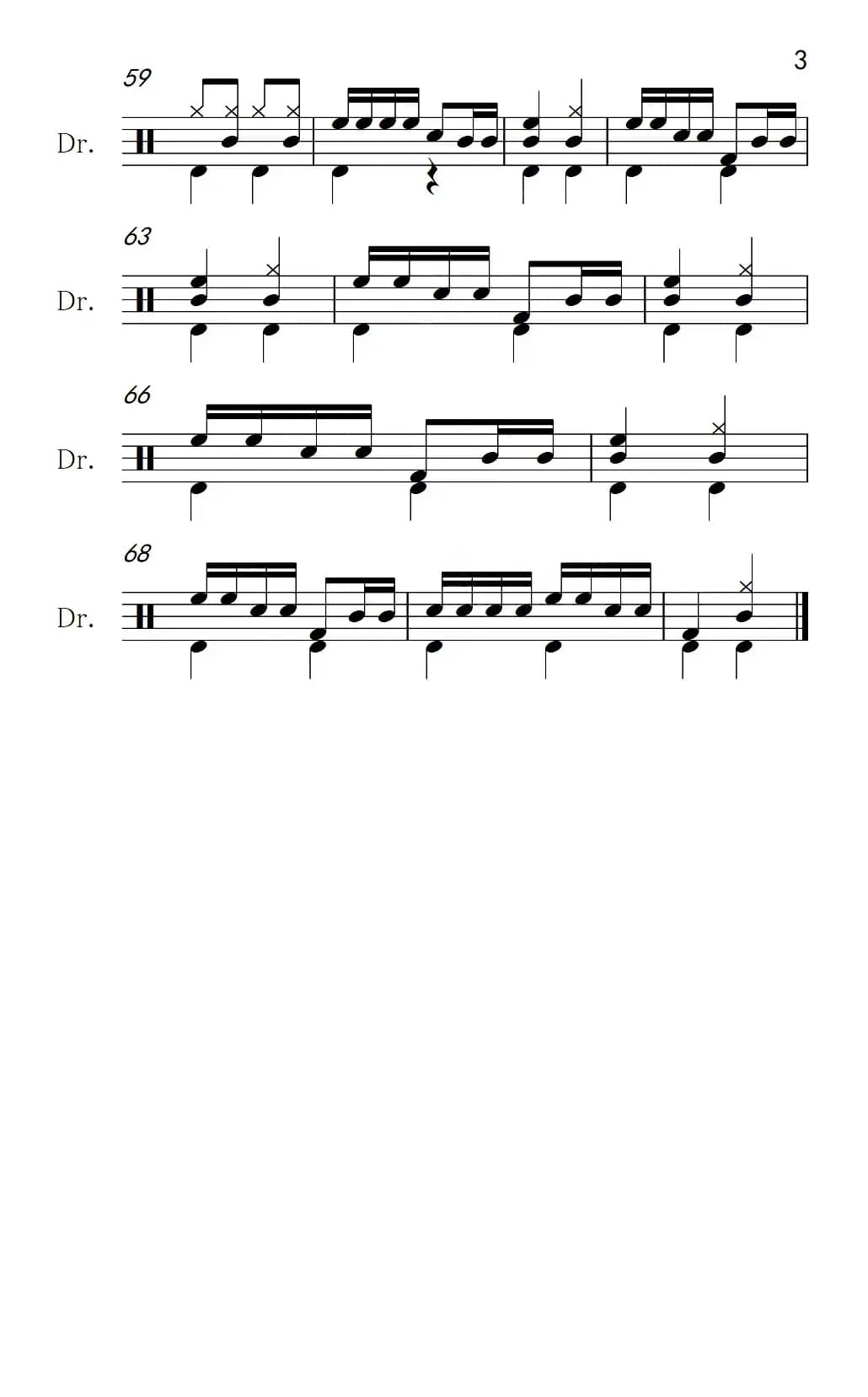 孤独的牧羊人（架子鼓谱）