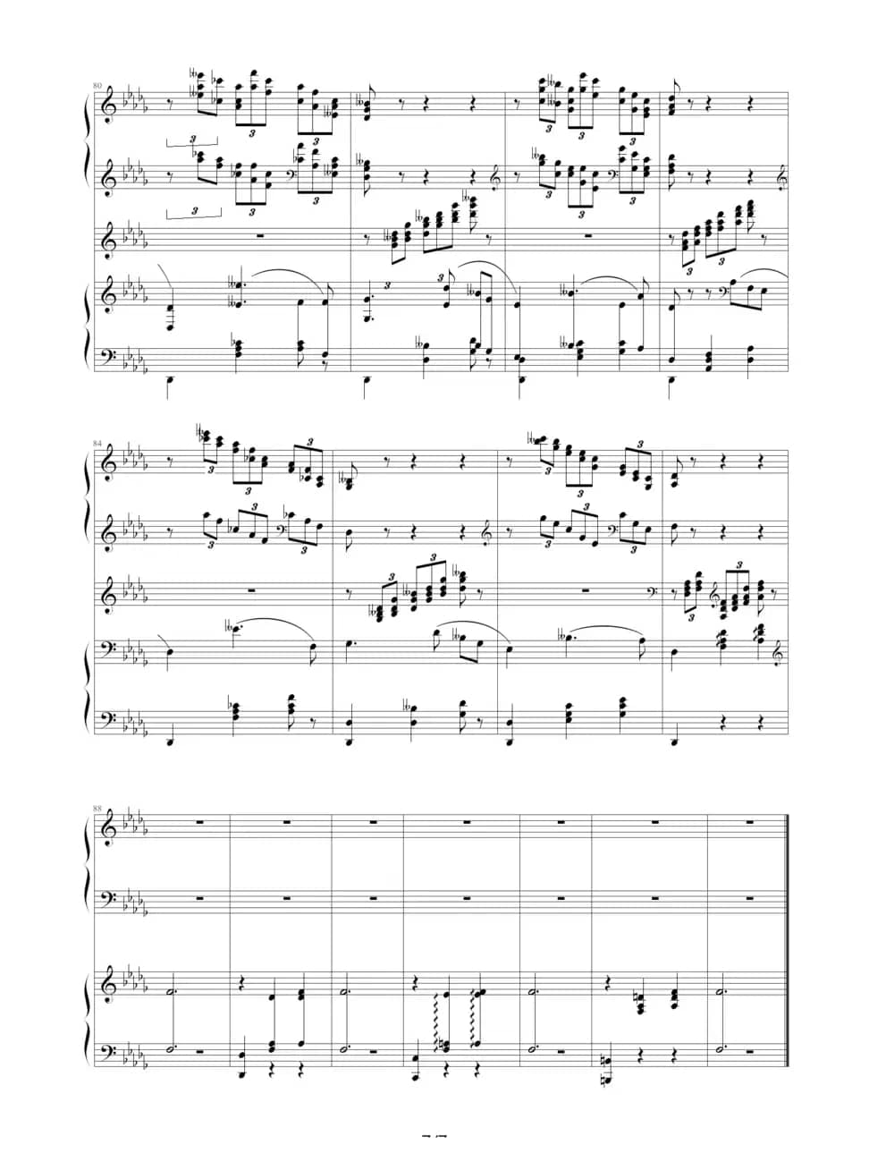 降b小调第一钢琴协奏曲（四手联弹）