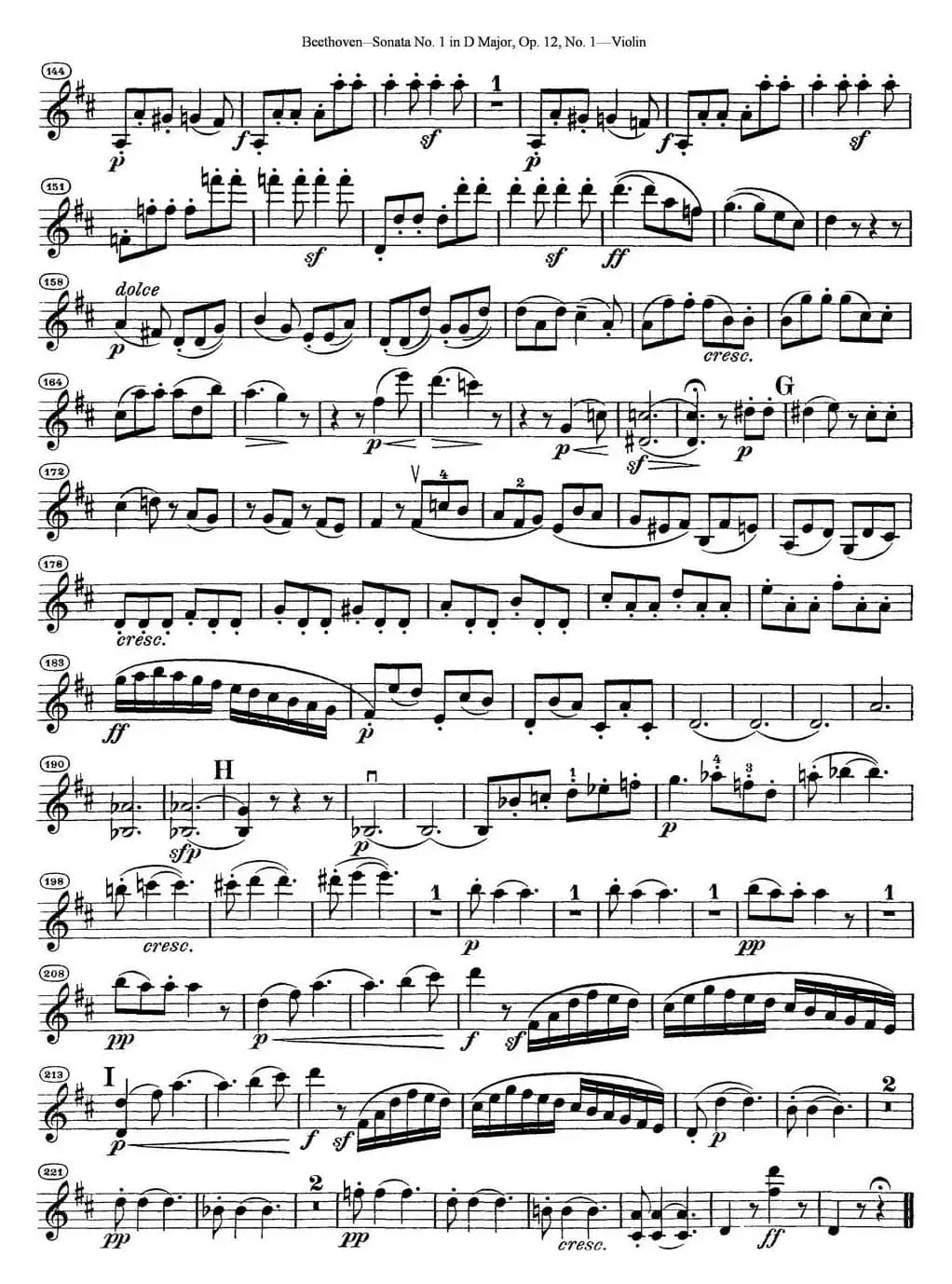 Violin Sonata No.1 in D Major Op.12 No.1