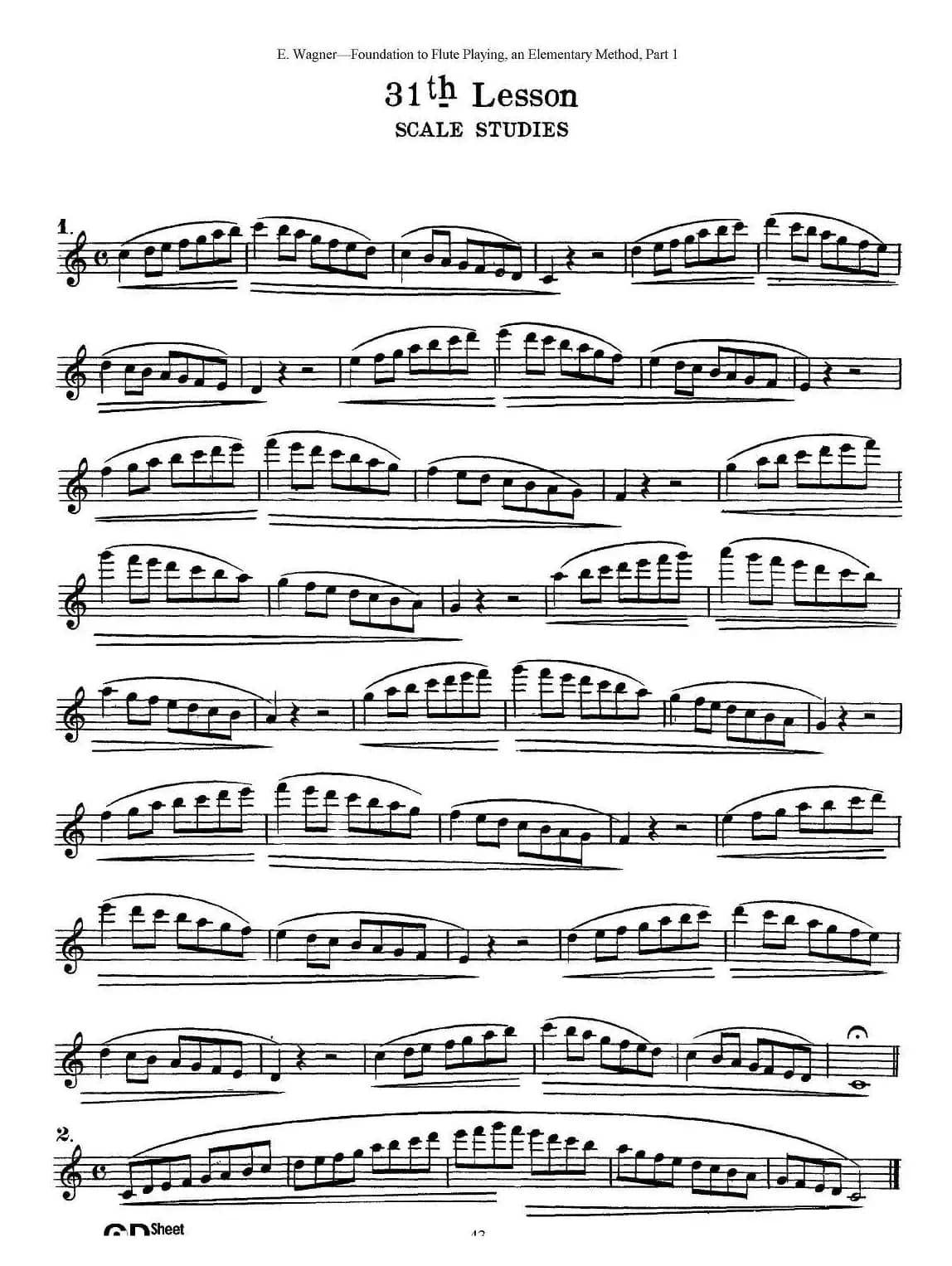 长笛演奏基础教程练习（31—40）