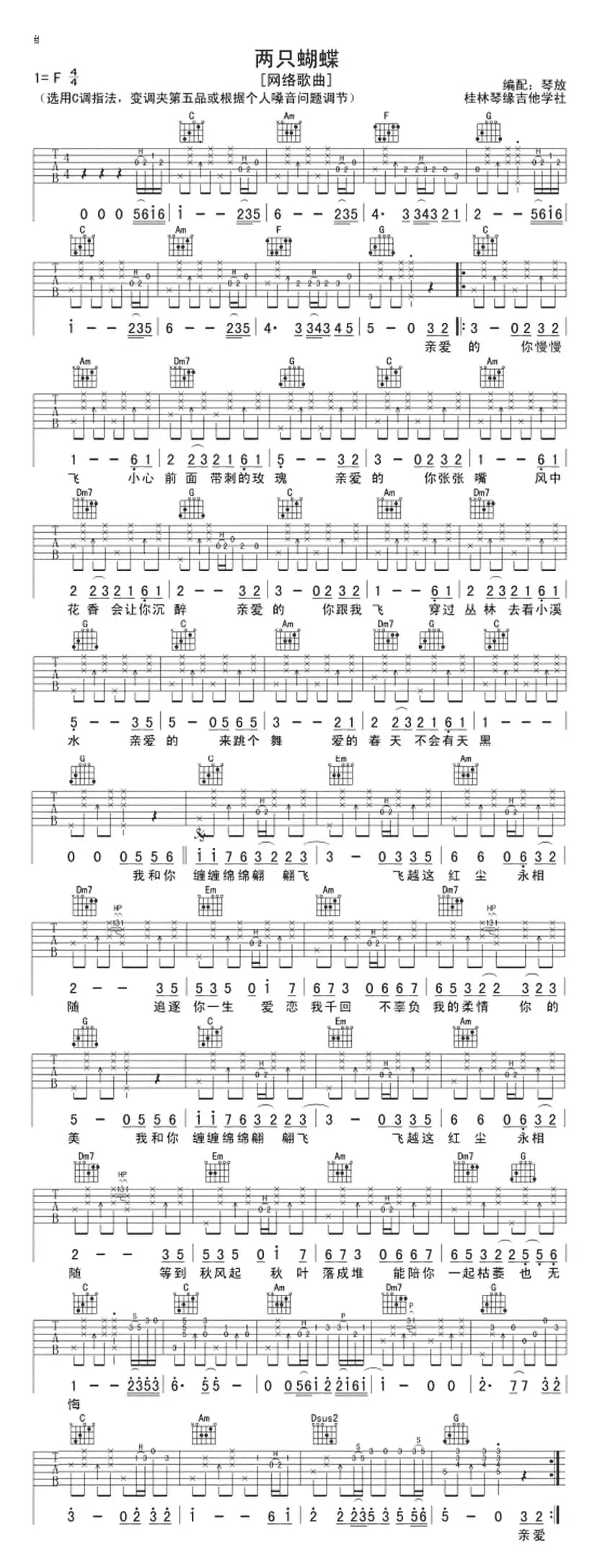 两只蝴蝶（琴放编配版）