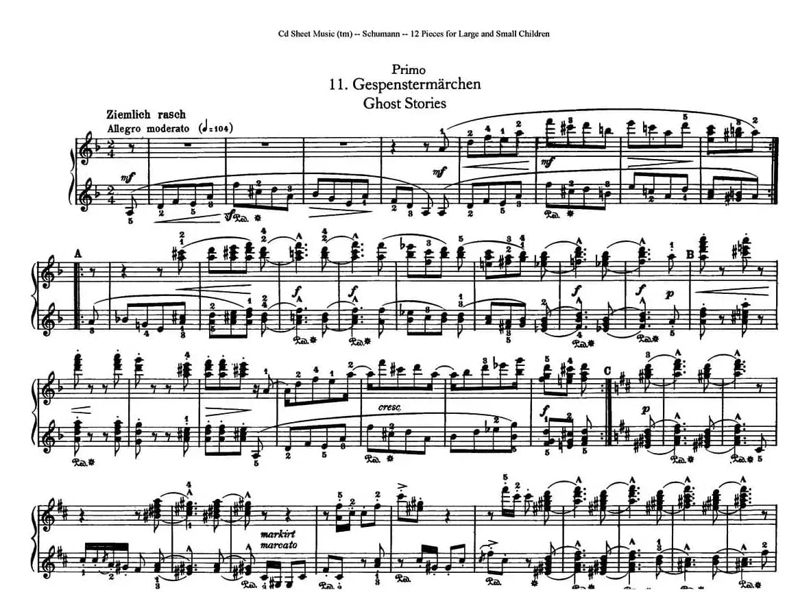 12首为孩子们而作的四手联弹曲 Op.85(四手联弹)(11)