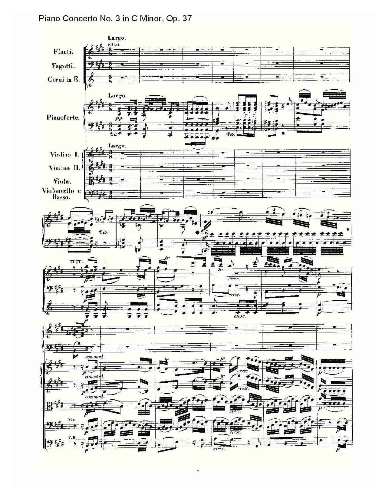 C小调钢琴第三协奏曲 Op.37  第二乐章