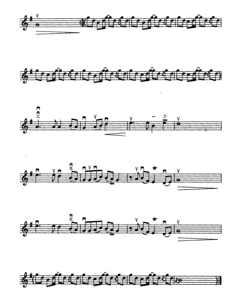 又见炊烟（五线谱）