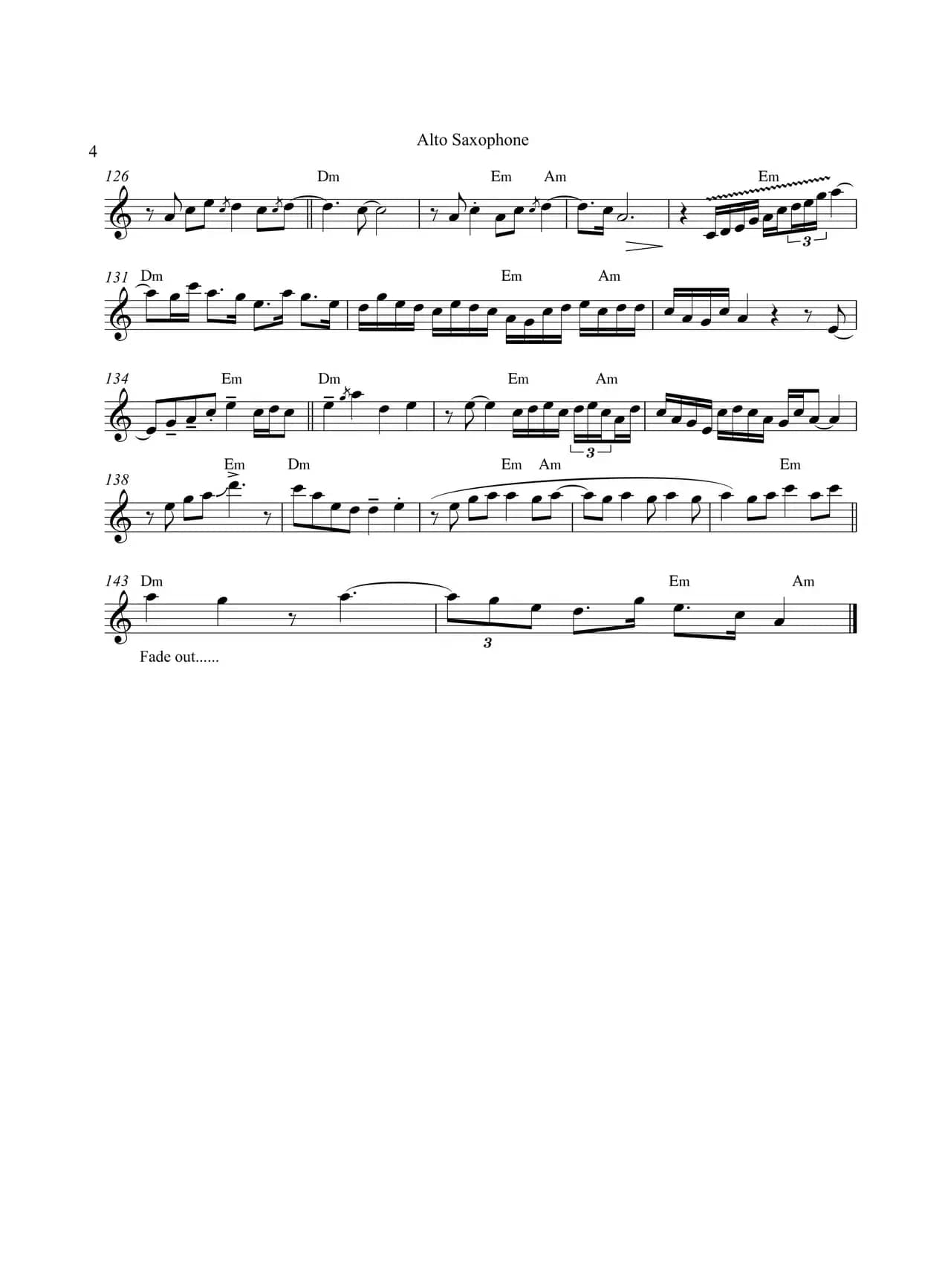 Move On Up（中音萨克斯）