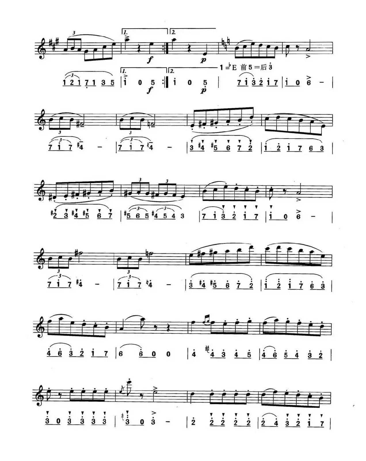 西班牙舞曲（线简谱对照版）