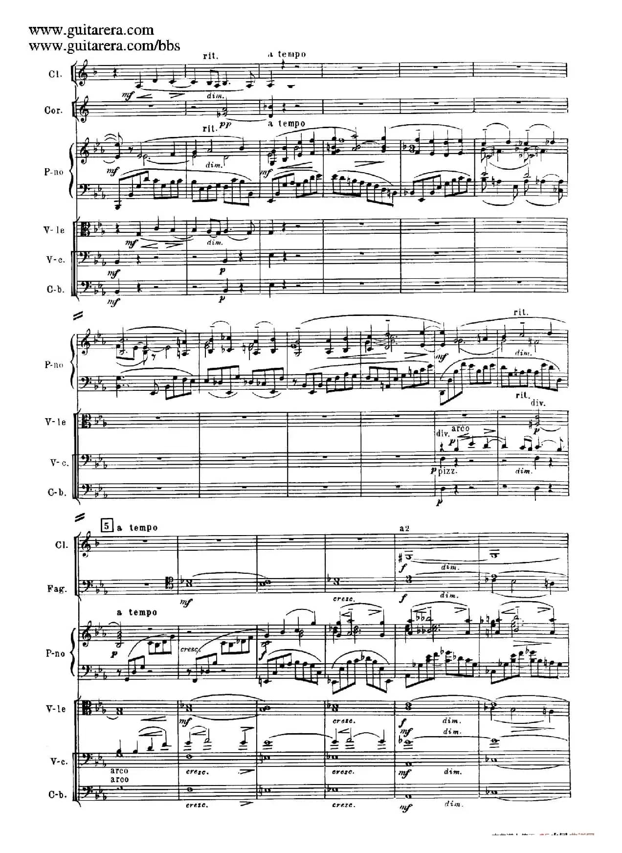 c小调第二钢琴协奏曲 Op.18（第一乐章总谱·P10——18）