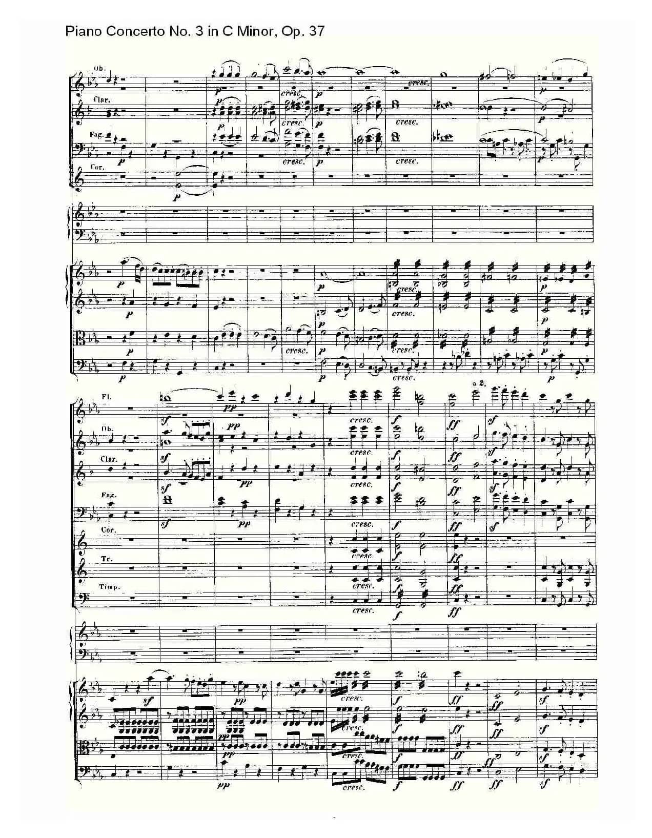 C小调钢琴第三协奏曲 Op.37  第一乐章