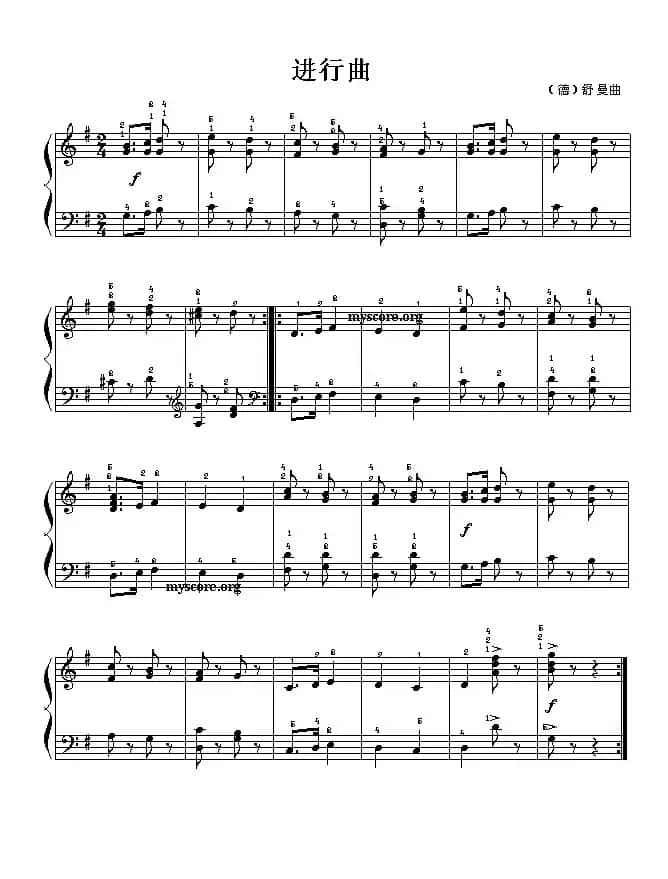 进行曲（舒曼作曲版、儿童钢琴小曲）