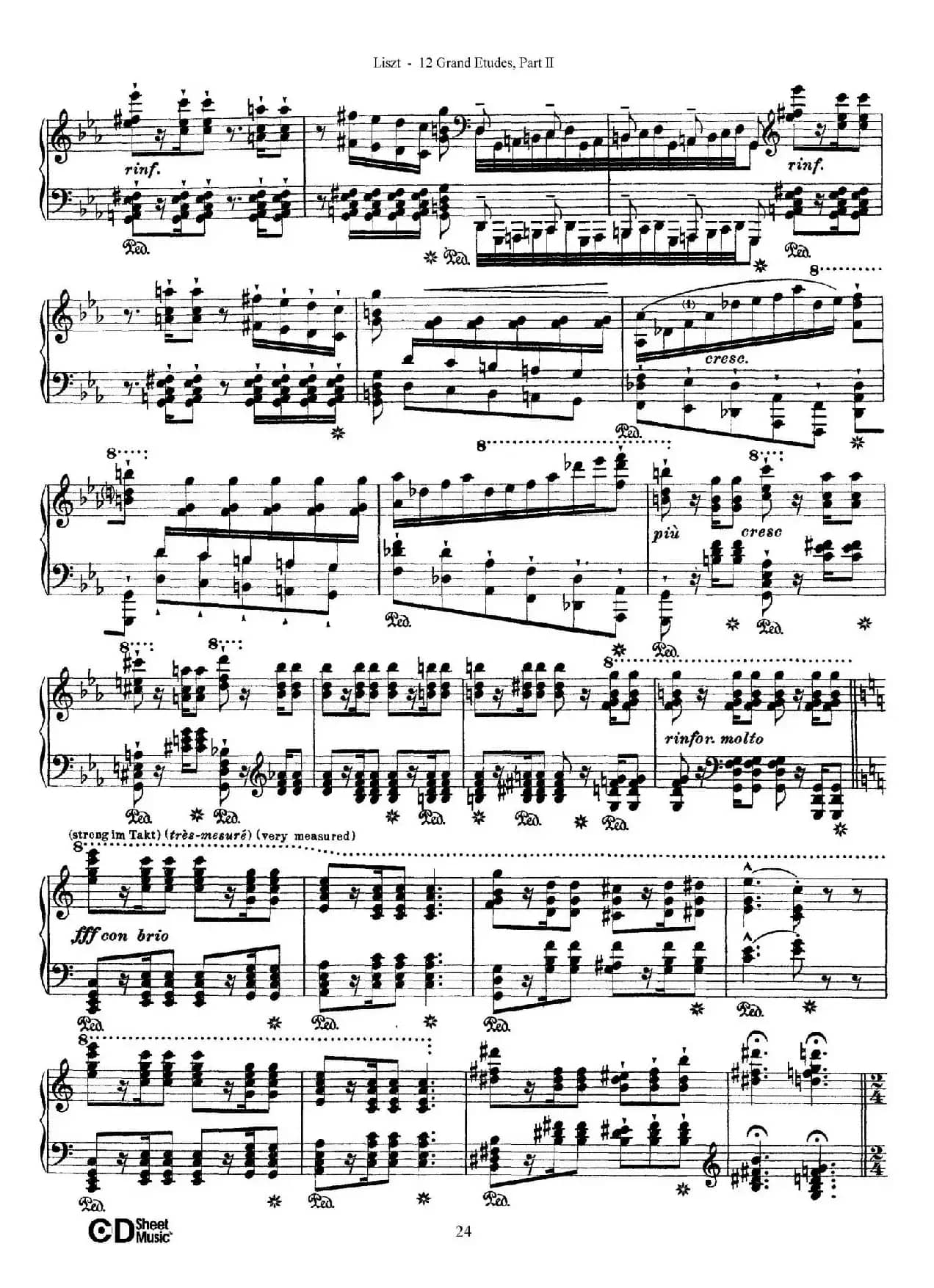 12 Grand Etudes S.137（12首华丽的练习曲·8）