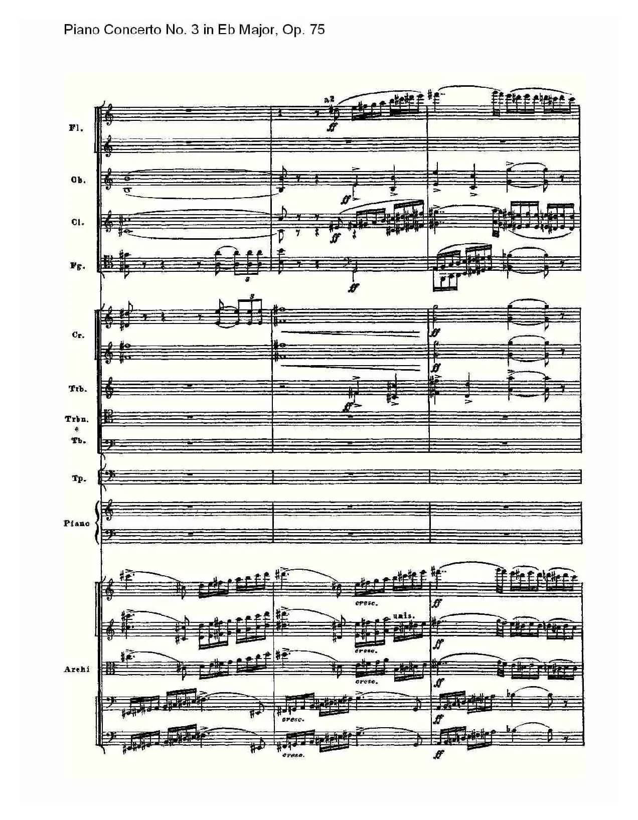 Piano Concerto No.3 in Eb Major, Op.75(Eb大调第三钢琴协奏)