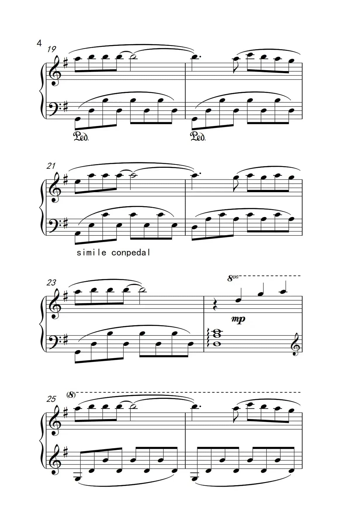 童年的回忆（老年大学 钢琴教程 3）