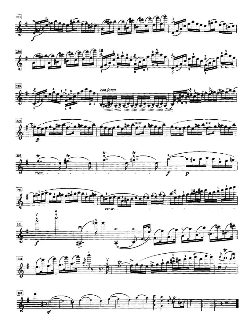 罗德第八协奏曲 E小调（Op.13，No.8） （小提琴分谱）