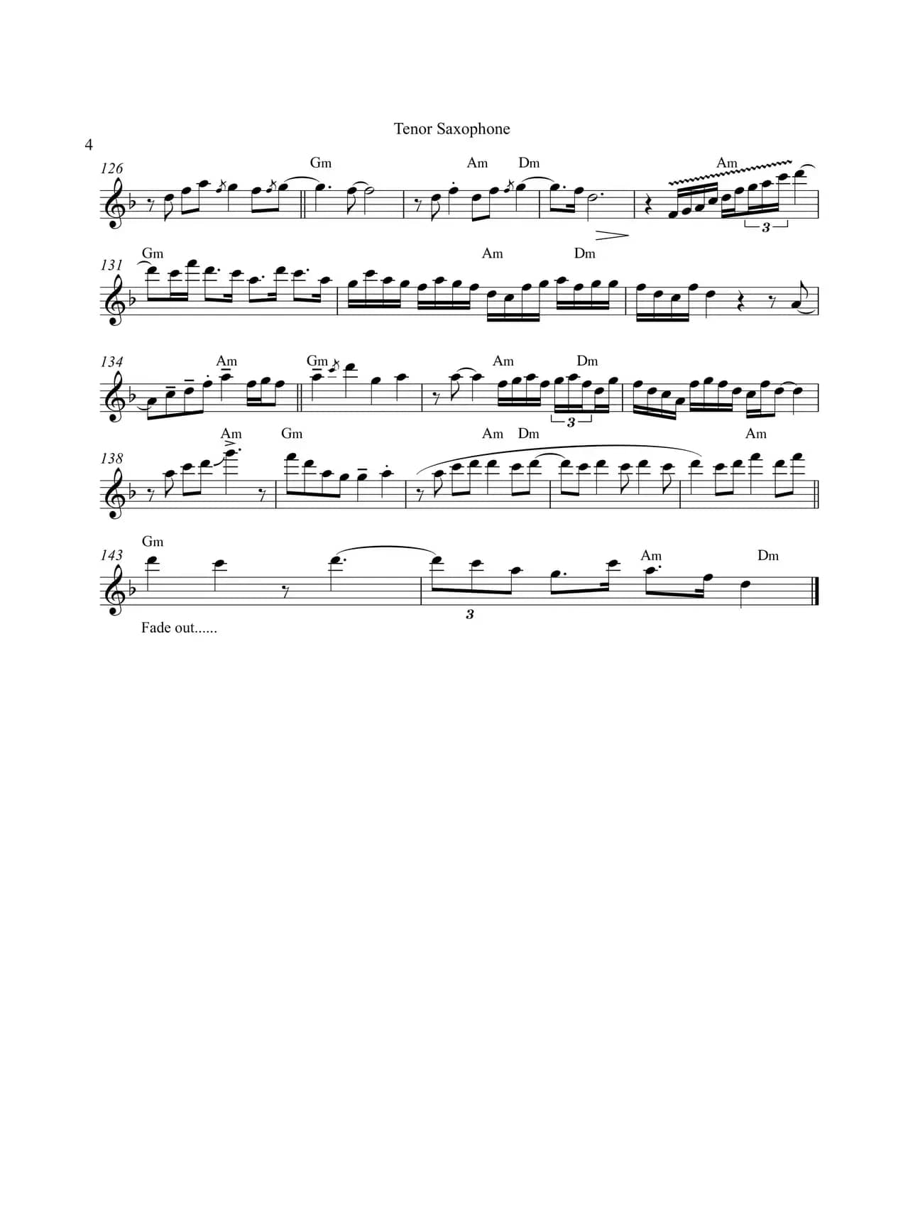 Move On Up（次中音萨克斯）