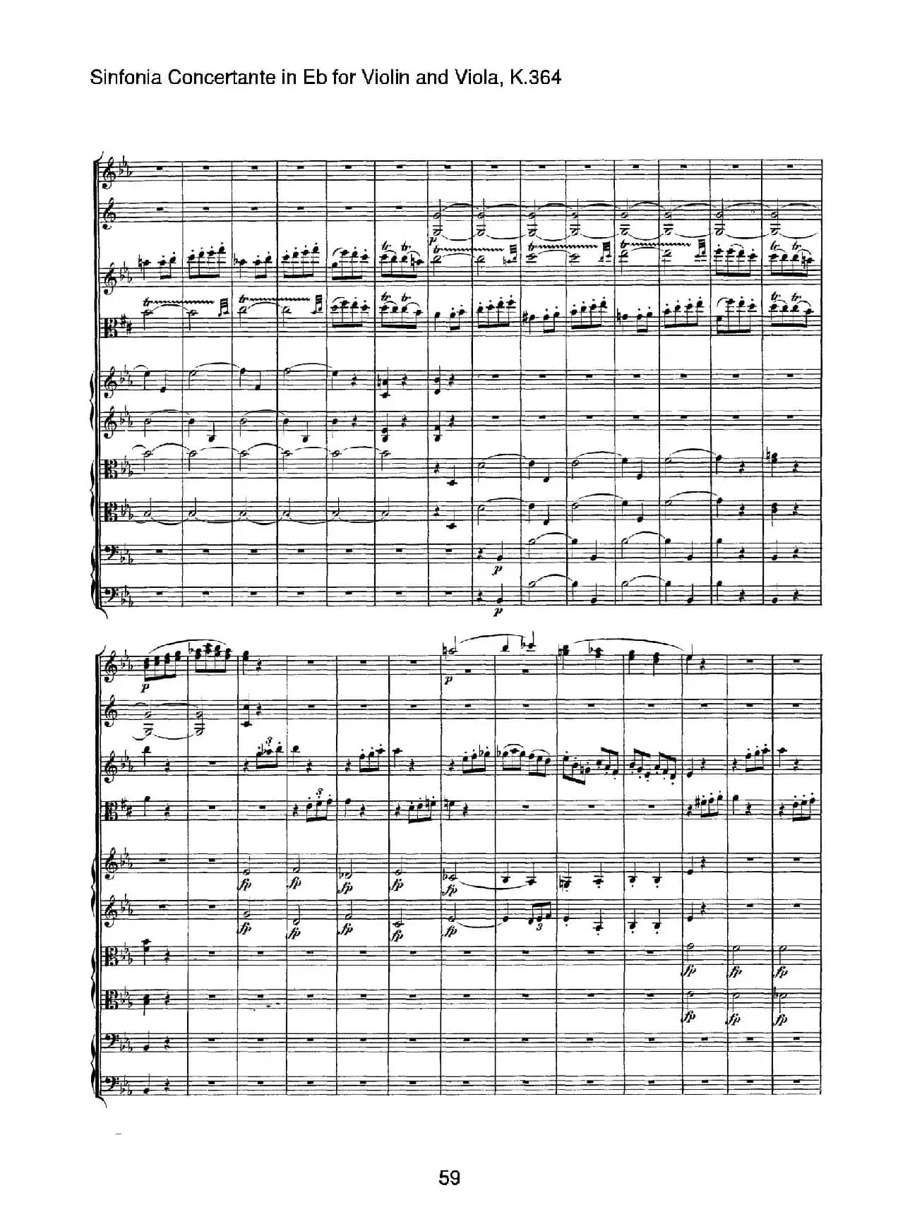 降E大调交响协奏曲（《Sinfonia Concertante in Eb》for Violin and Viola K.364）