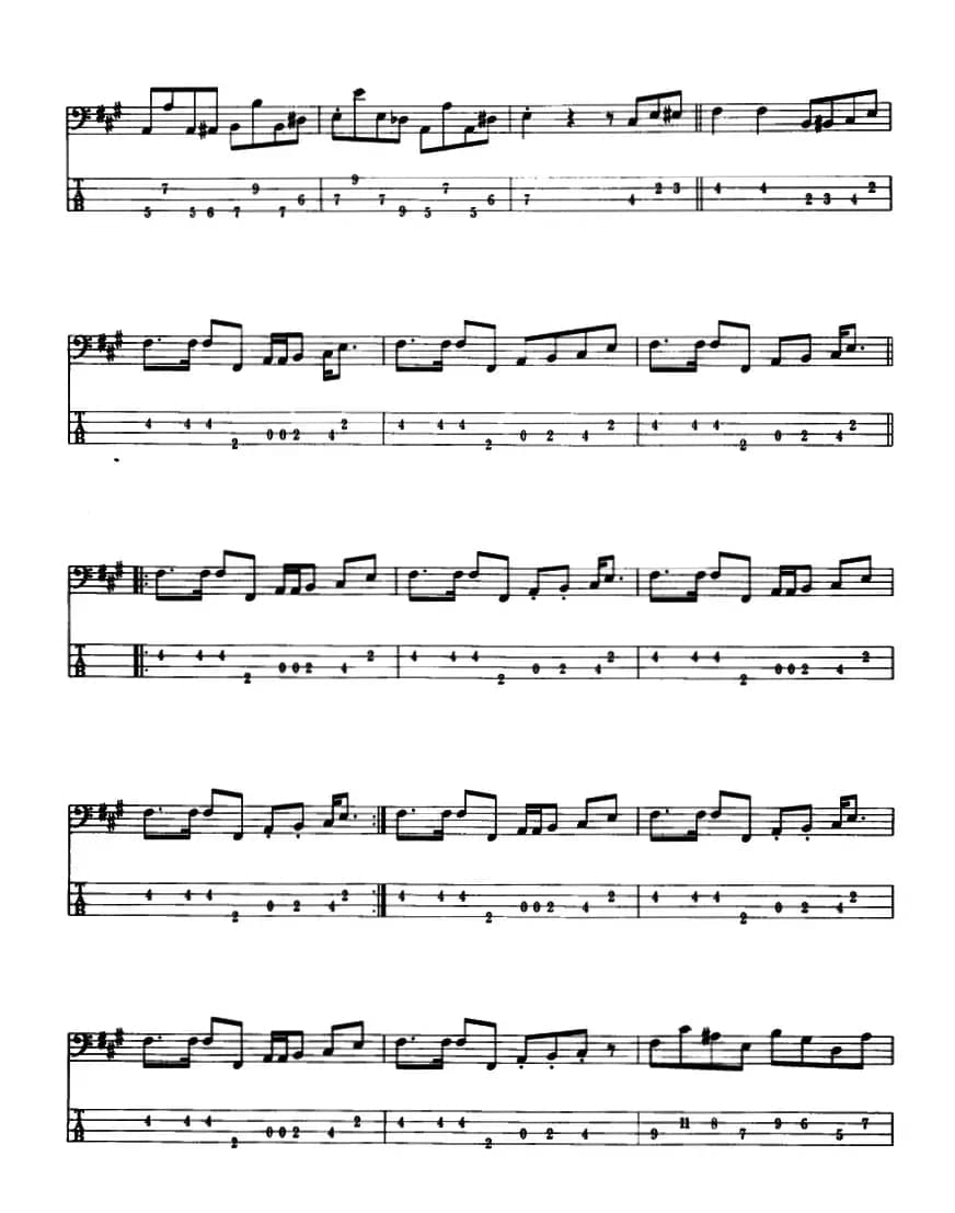 电贝司专业等级第五级(三、自选曲目)