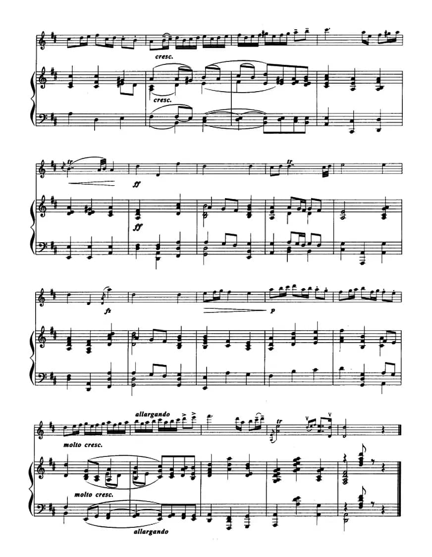 普契尼风格小步舞曲（小提琴+钢琴伴奏）