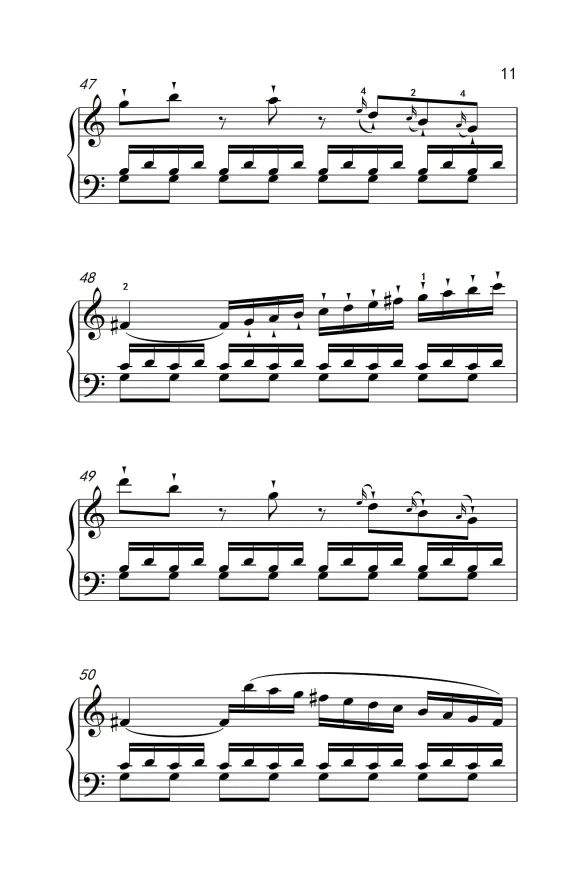 第九级1.C大调奏鸣曲 第一乐章 Hob.XVI 50（中央音乐学院 钢琴（业余）考级教程 7-9级）