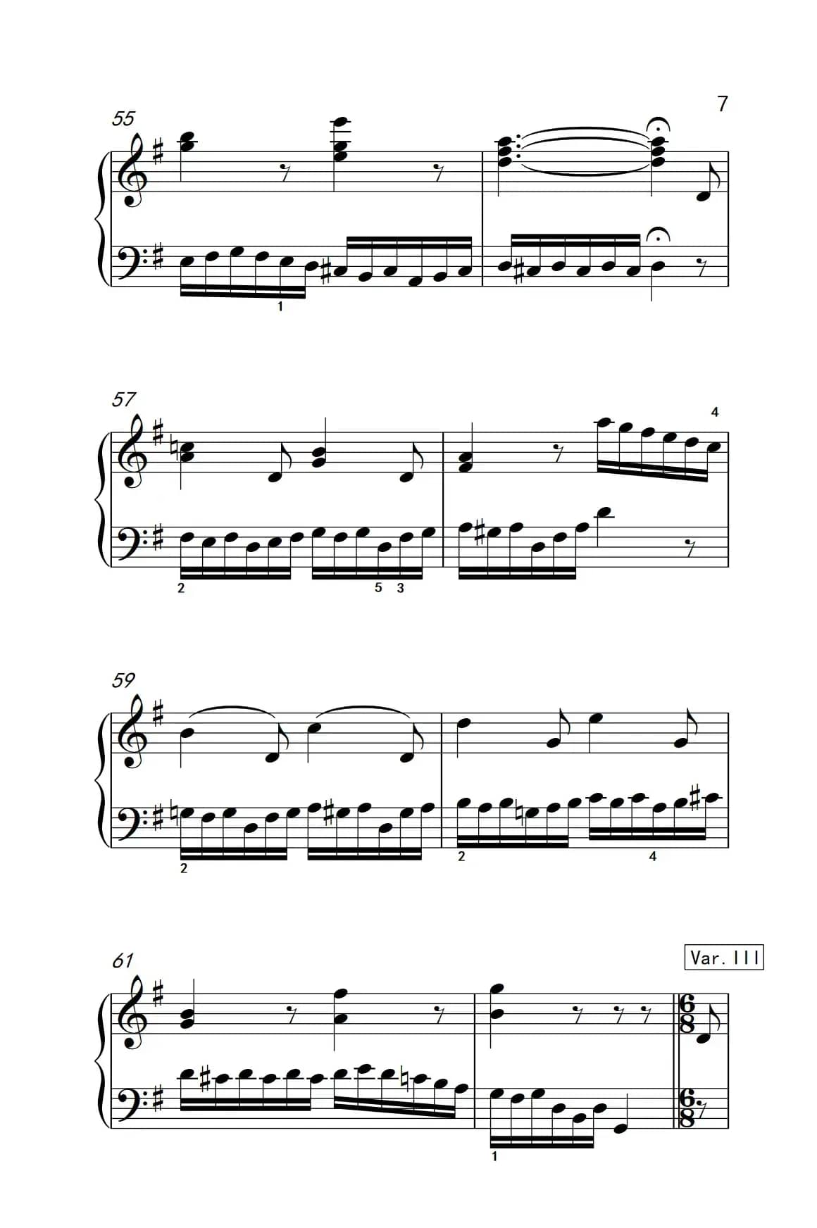 第七级2.G大调变奏曲 贝多芬（中央音乐学院 钢琴（业余）考级教程 7-9级）