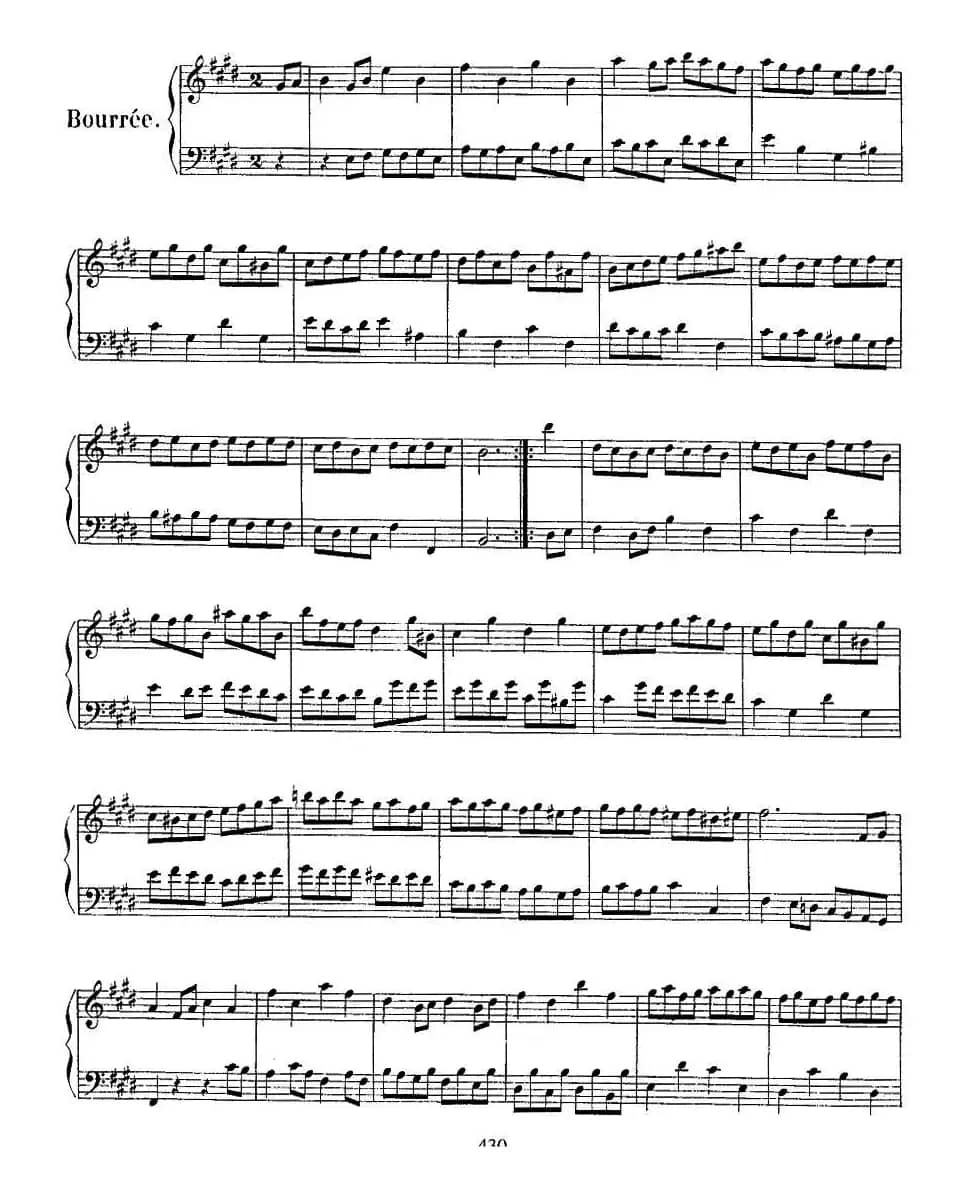 法国组曲之六：E大调 