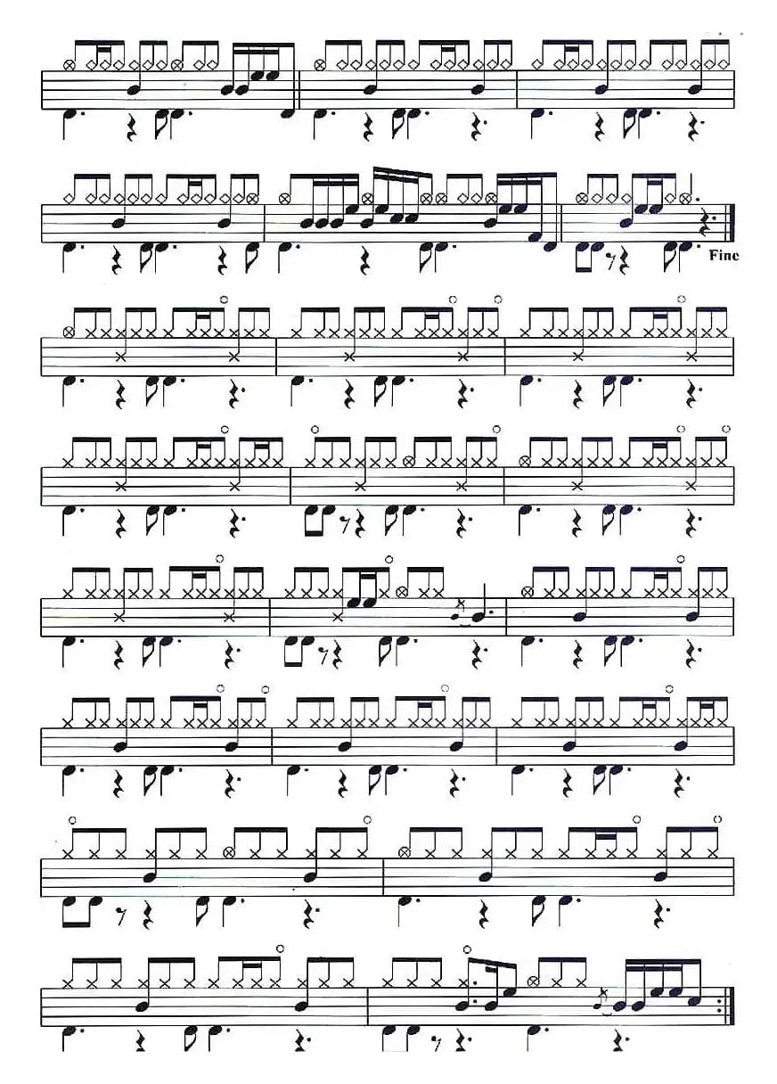 架子鼓谱：应用乐曲集《错过》