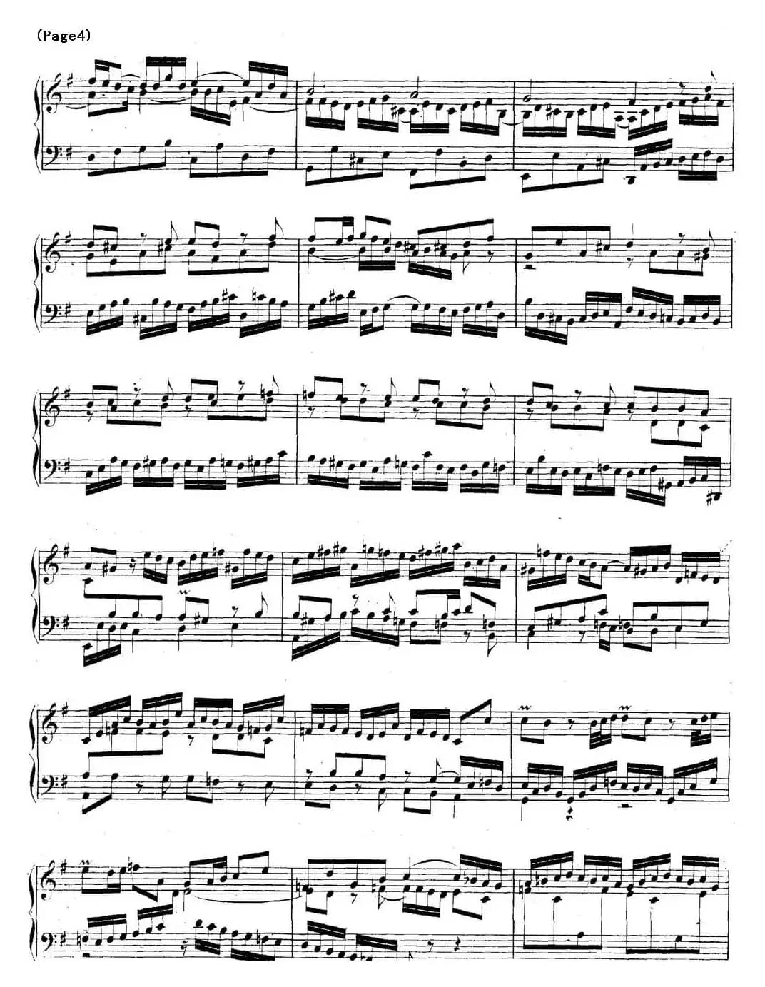 帕蒂塔6首德国组曲（No.6 e小调 巴赫 Partita e Minor BWV 830）