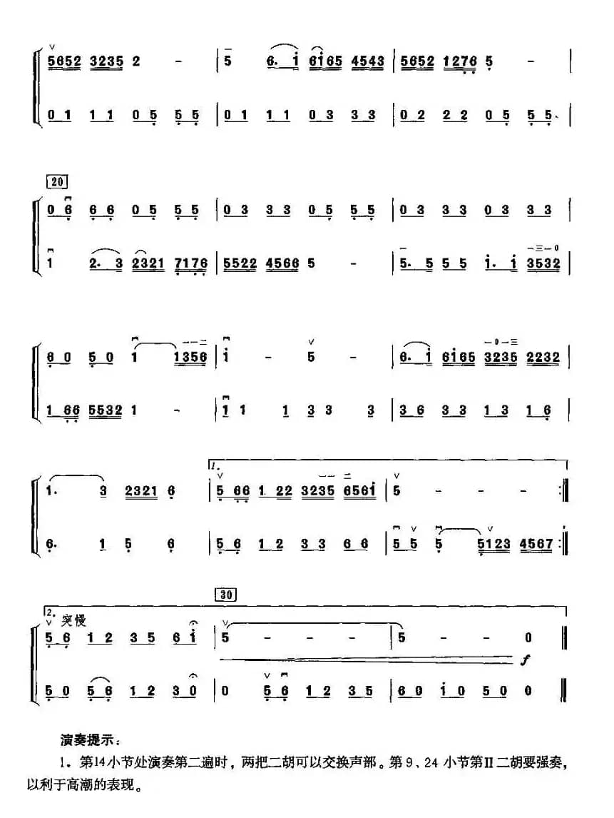 大红枣儿甜又香（二胡二重奏）