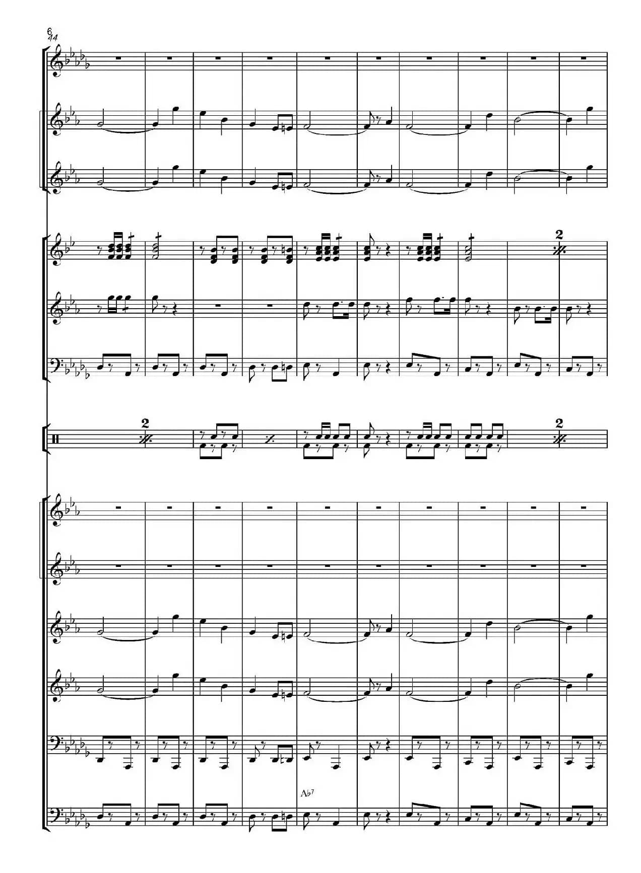 俄罗斯进行曲（marche-834）（合奏、俄罗斯原版谱）