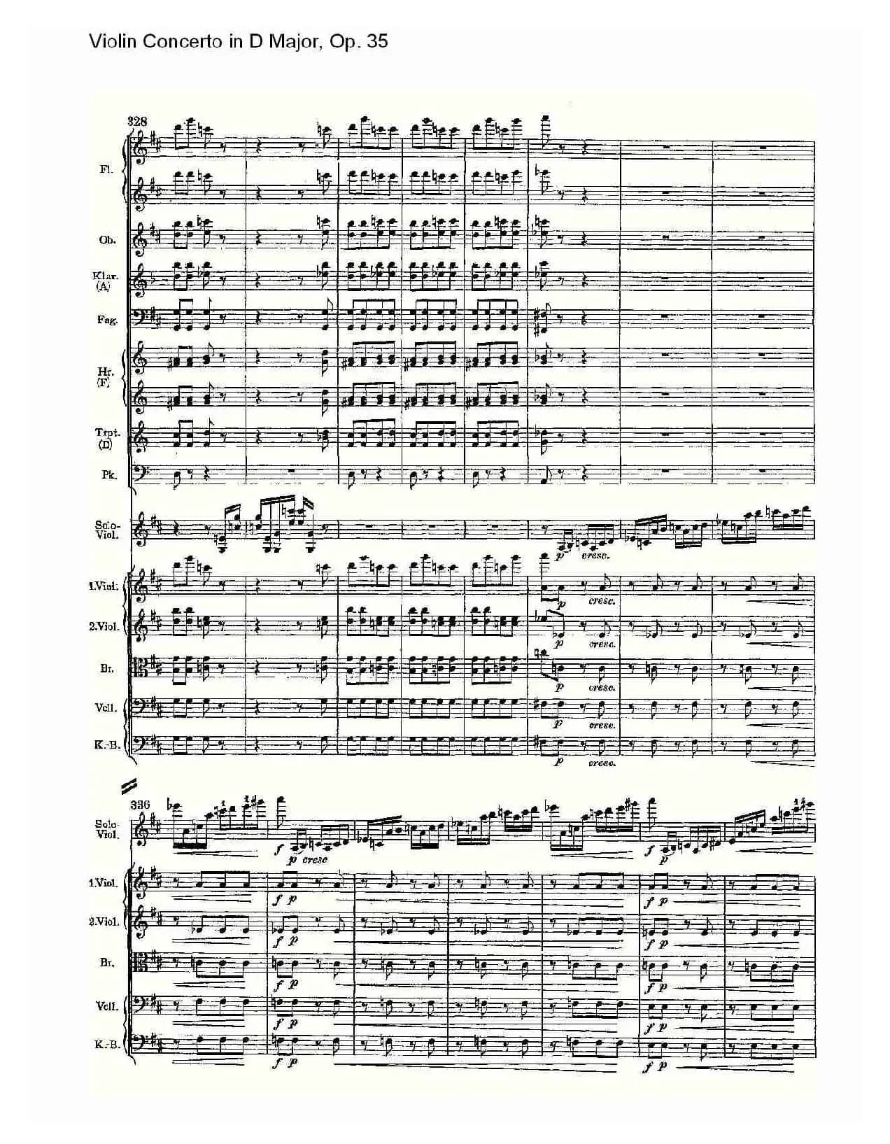 D大调小提琴协奏曲, Op.35第三乐章（一）