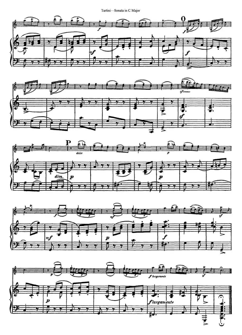 Violin Sonata in C Major（小提琴+钢琴伴奏）