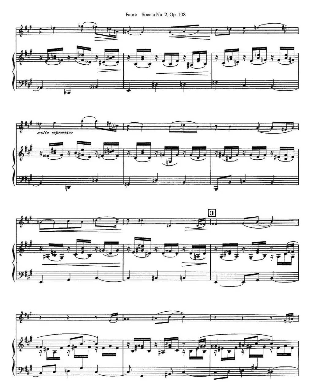 Violin Sonata No.2 Op.108（小提琴+钢琴伴奏）