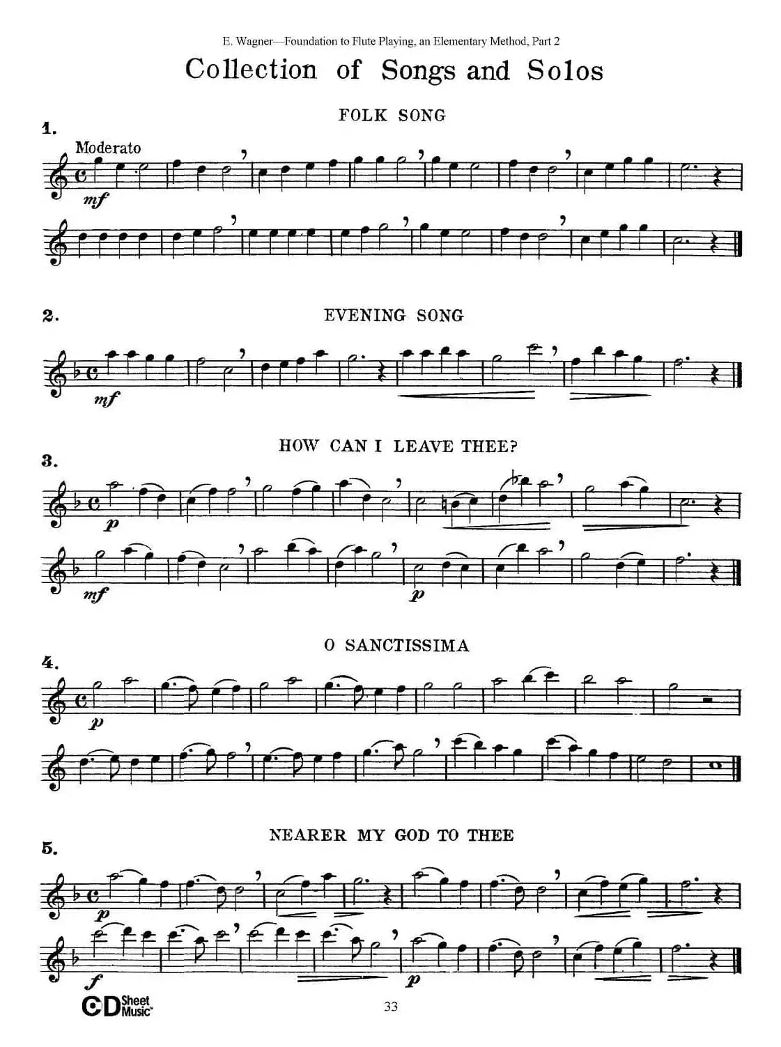 长笛演奏基础教程练习（Collection of Songs and solos）