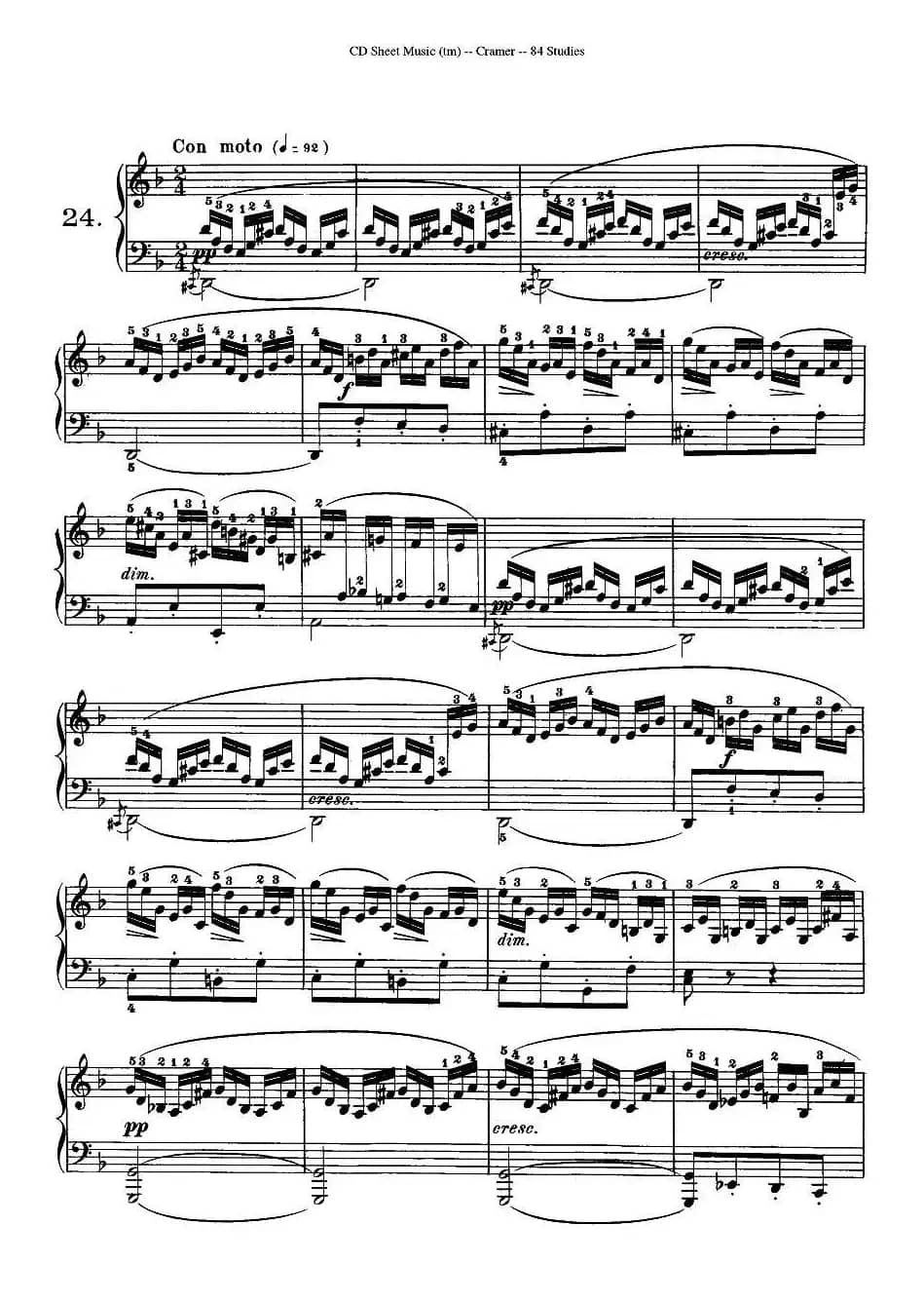 Cramer - 84 exercices（21—25）（克拉莫84首钢琴练习曲）