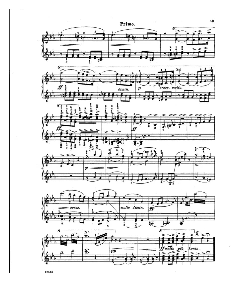 L'Arlesienne Suite No·2（阿莱城姑娘·第二组曲·四手联弹）