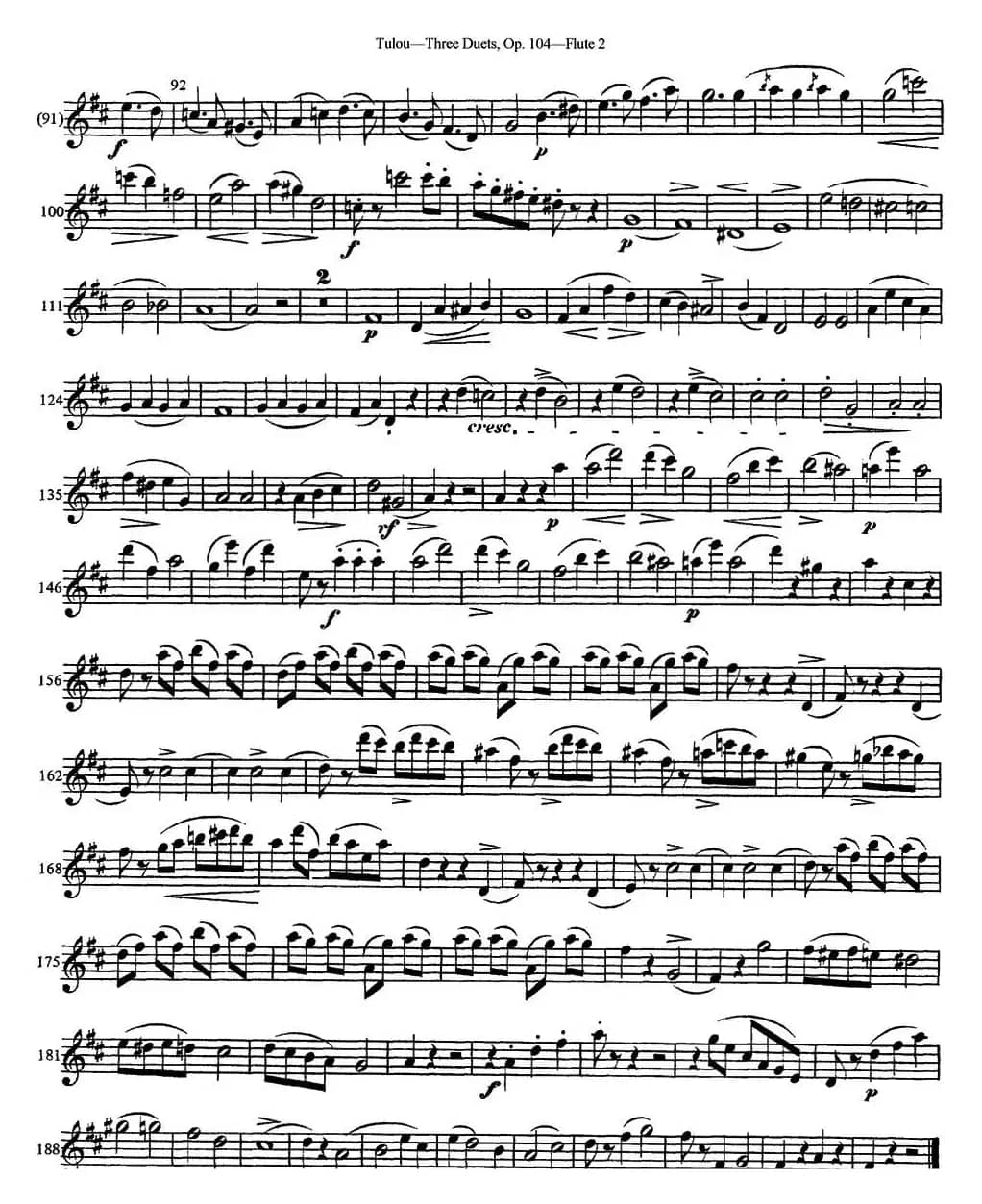 图露三首长笛简易重奏曲Op.104（Flute 2）（NO.2）