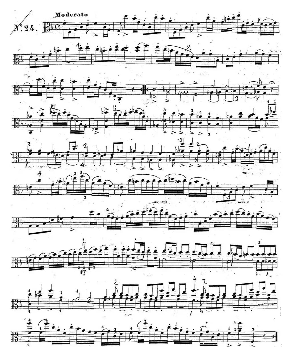 卡瓦利尼《中提琴演奏教程》练习曲