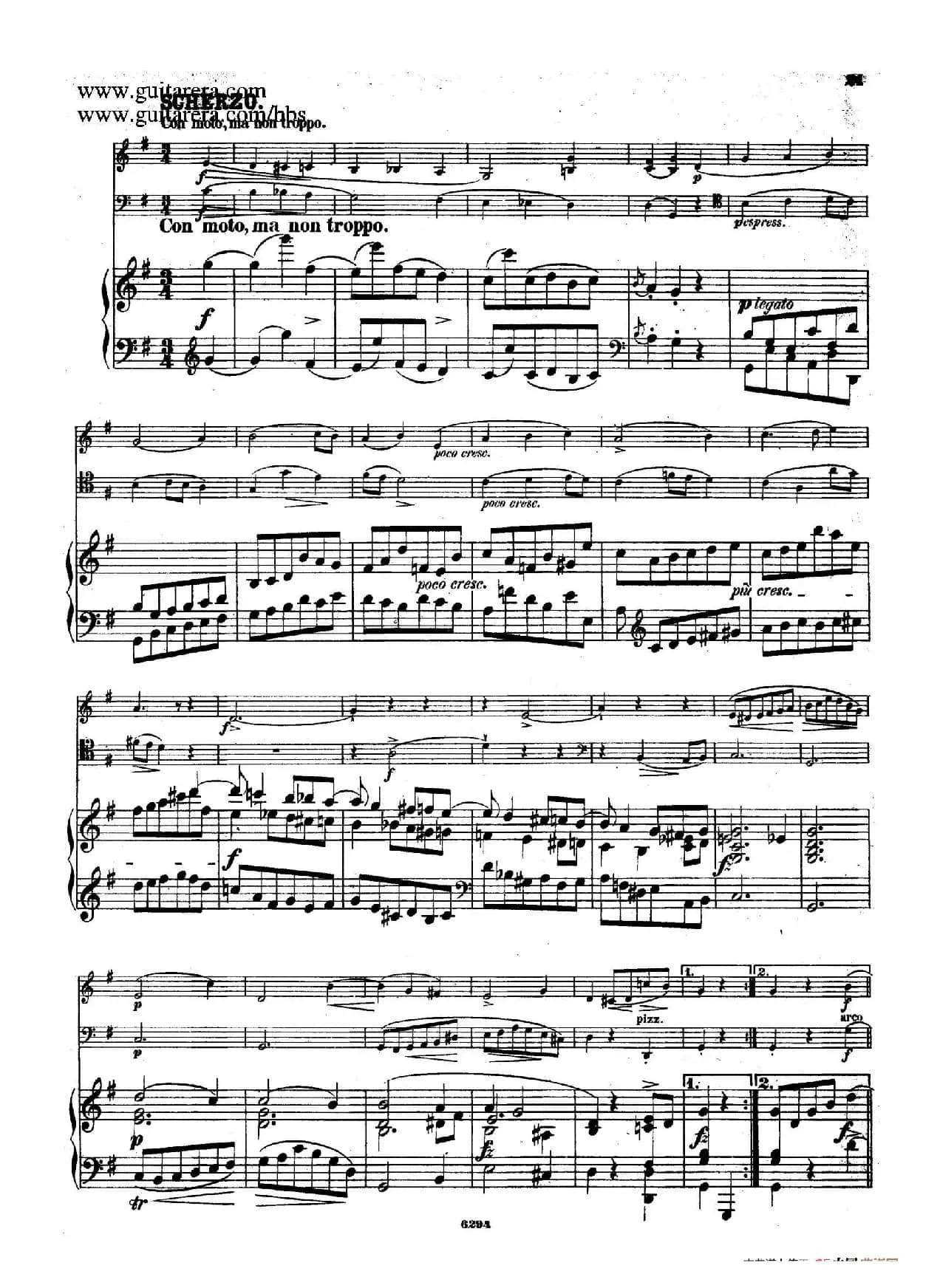 Piano Trio in g Minor Op.8（g小调钢琴三重奏）