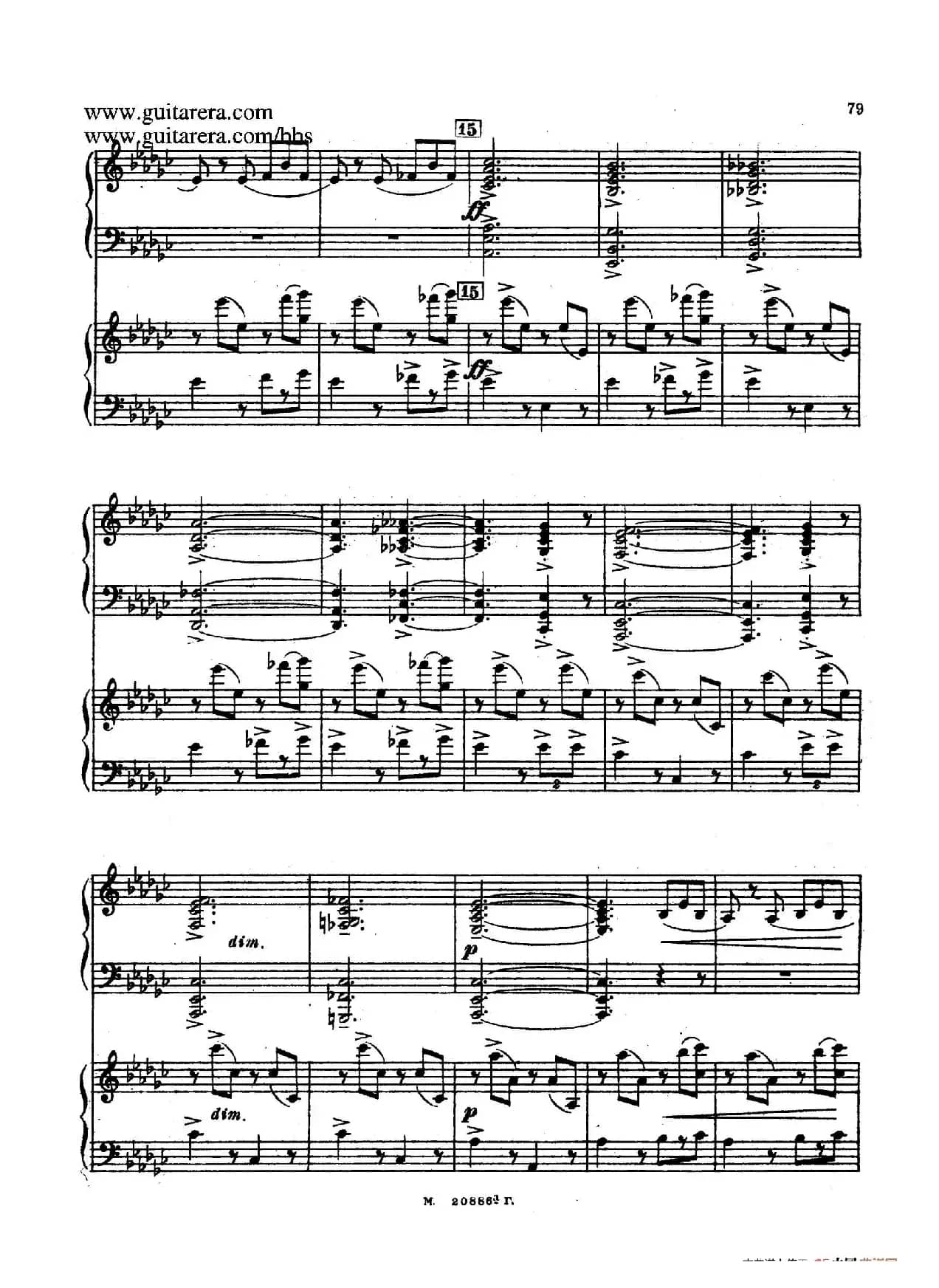 第二双钢琴组曲 Suite for Two Pianos No.2 Op.17(4. 塔兰泰拉舞曲 Tarantella)